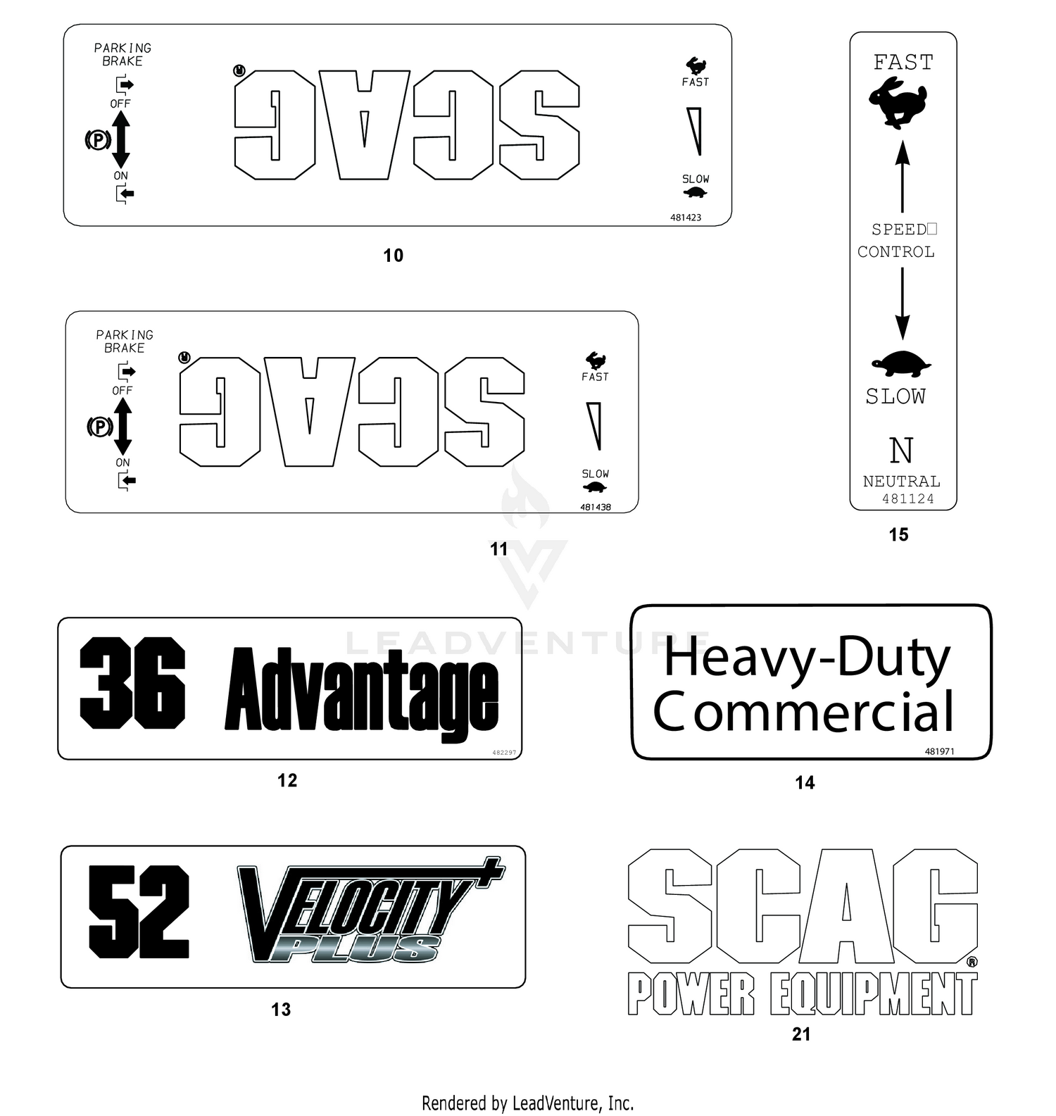 REPLACEMENT DECALS AND INFORMATION PLATES - 2