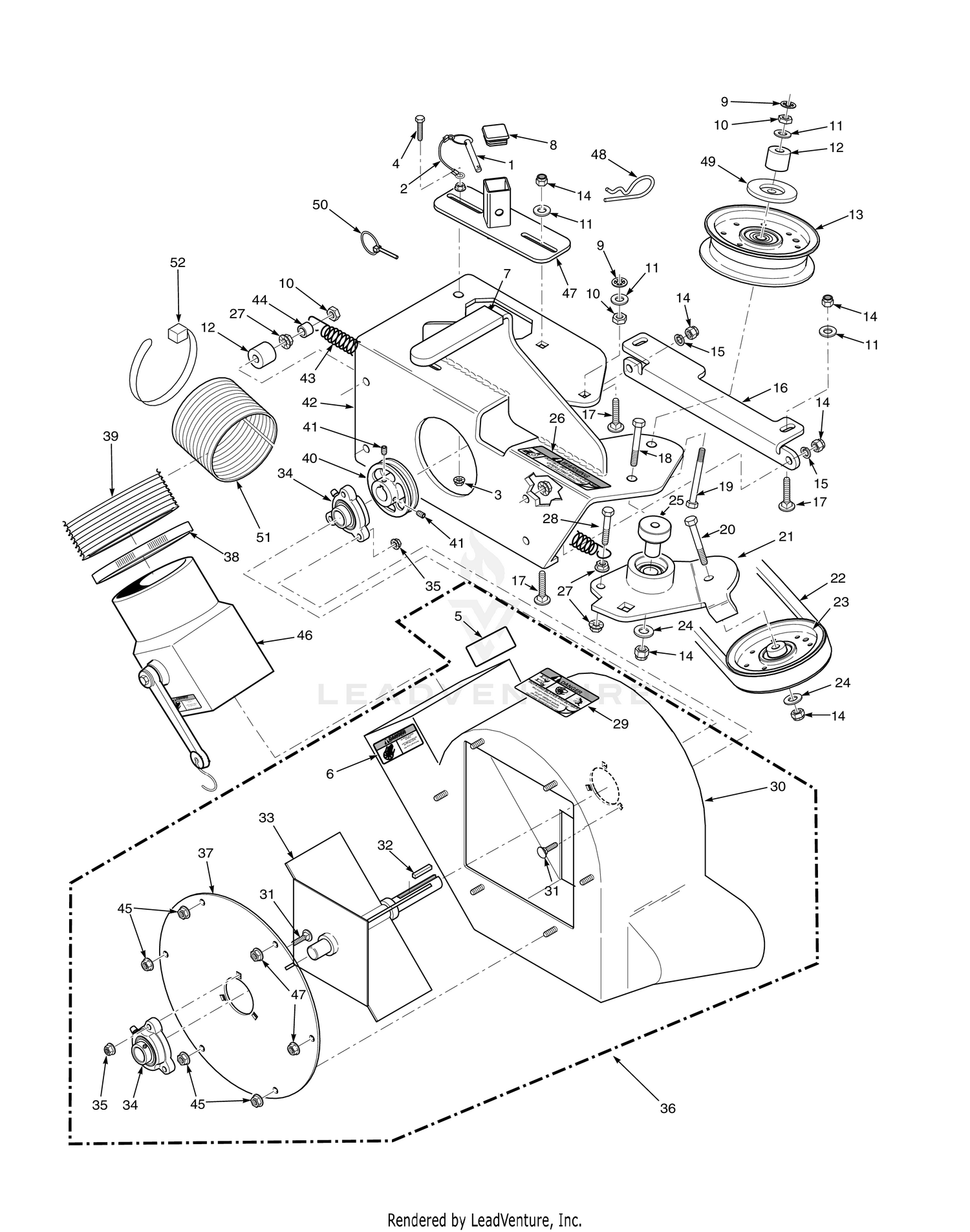 STC-61" & STCII-61" BLOWER HOUSING ASSEMBLY