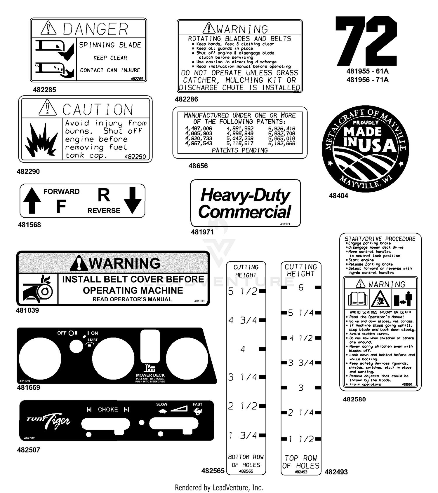 Replacement Decals And Information (1 of 2)