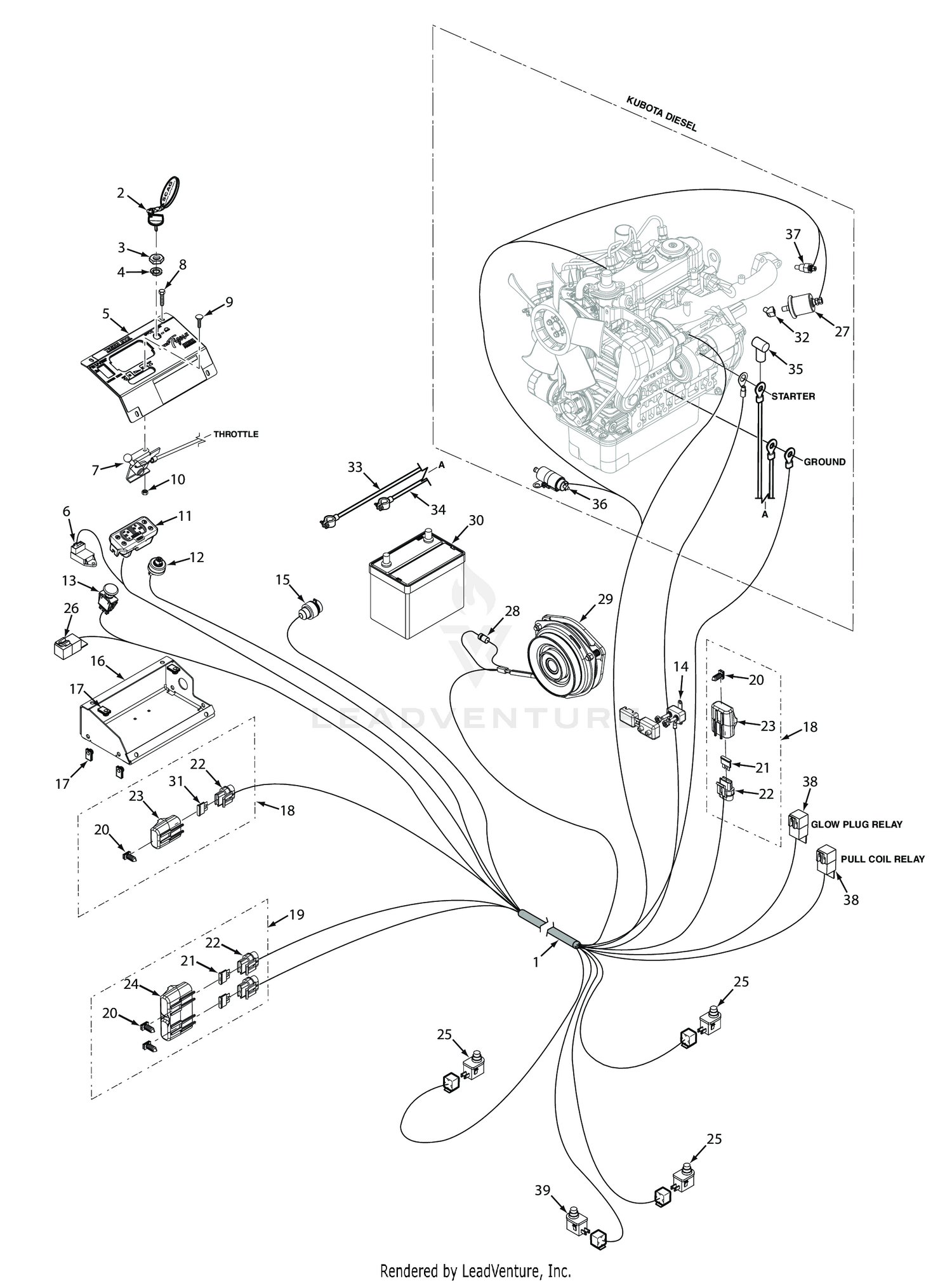STTII ELECTRICAL SYSTEM - KUBOTA DIESEL
