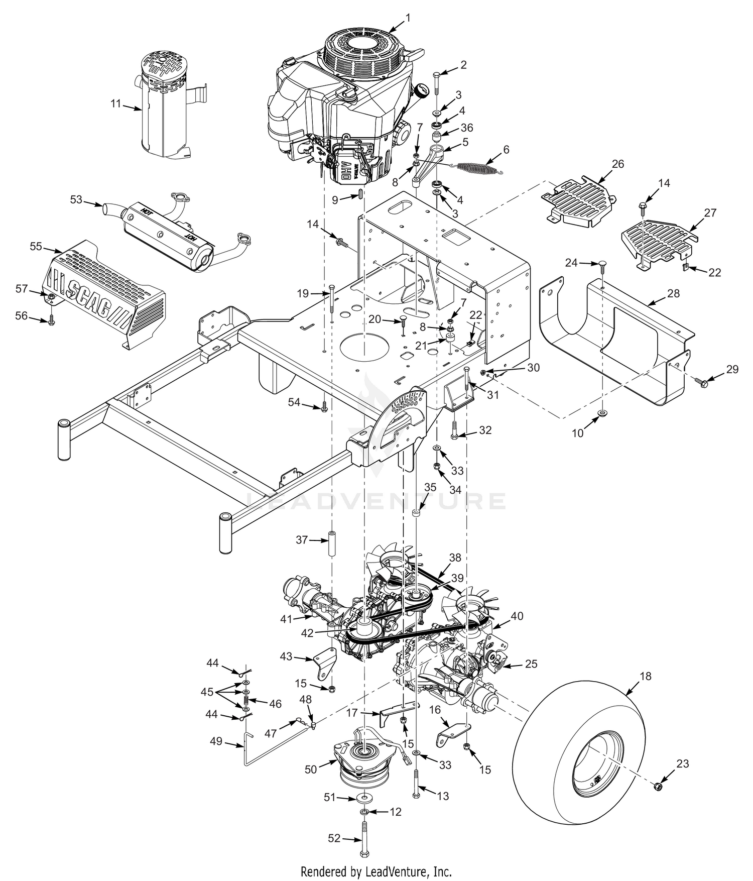 ENGINE DECK & HYDRAULIC SYSTEM