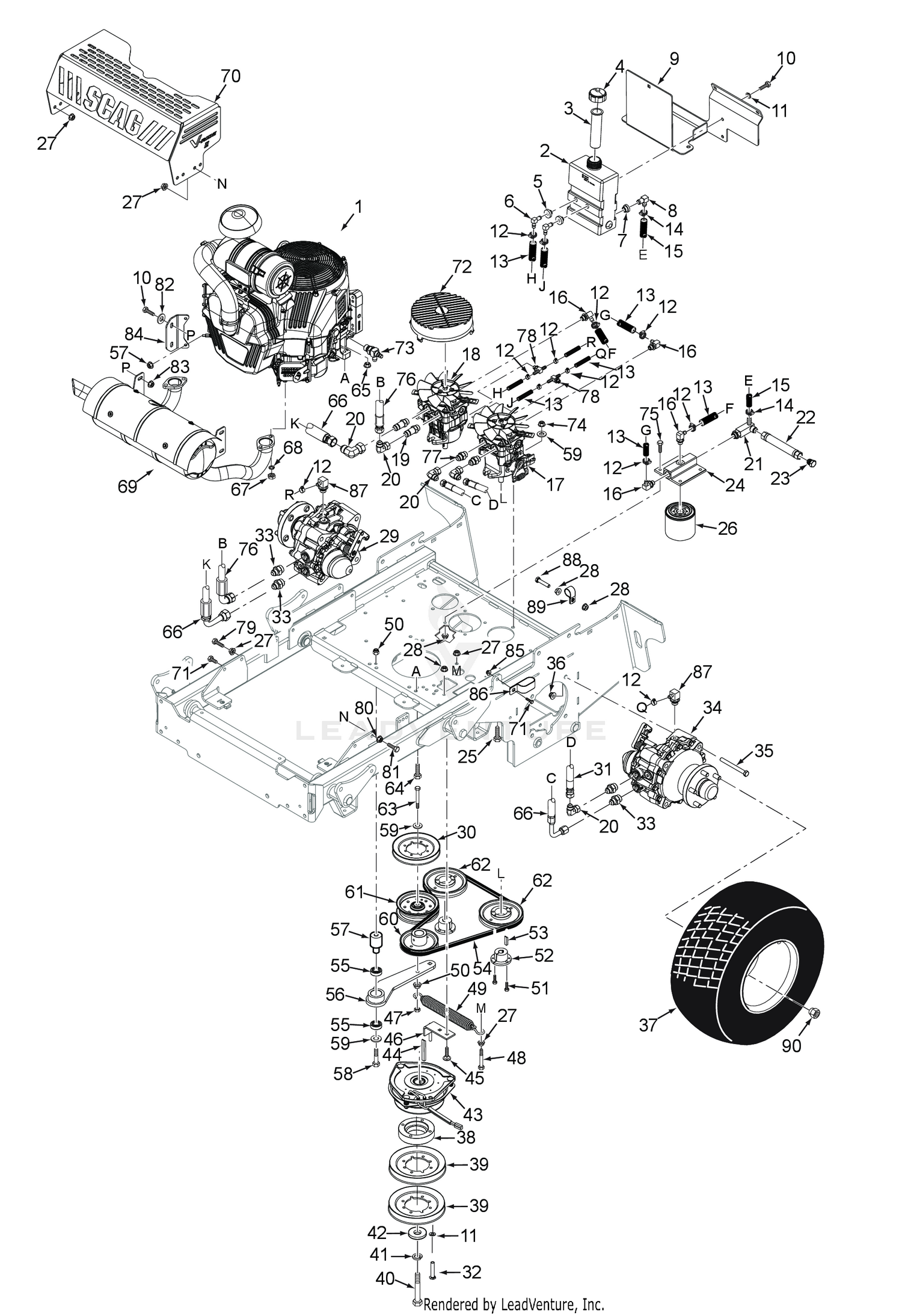 SVRXL HYDRAULICS AND ENGINE COMPONENTS