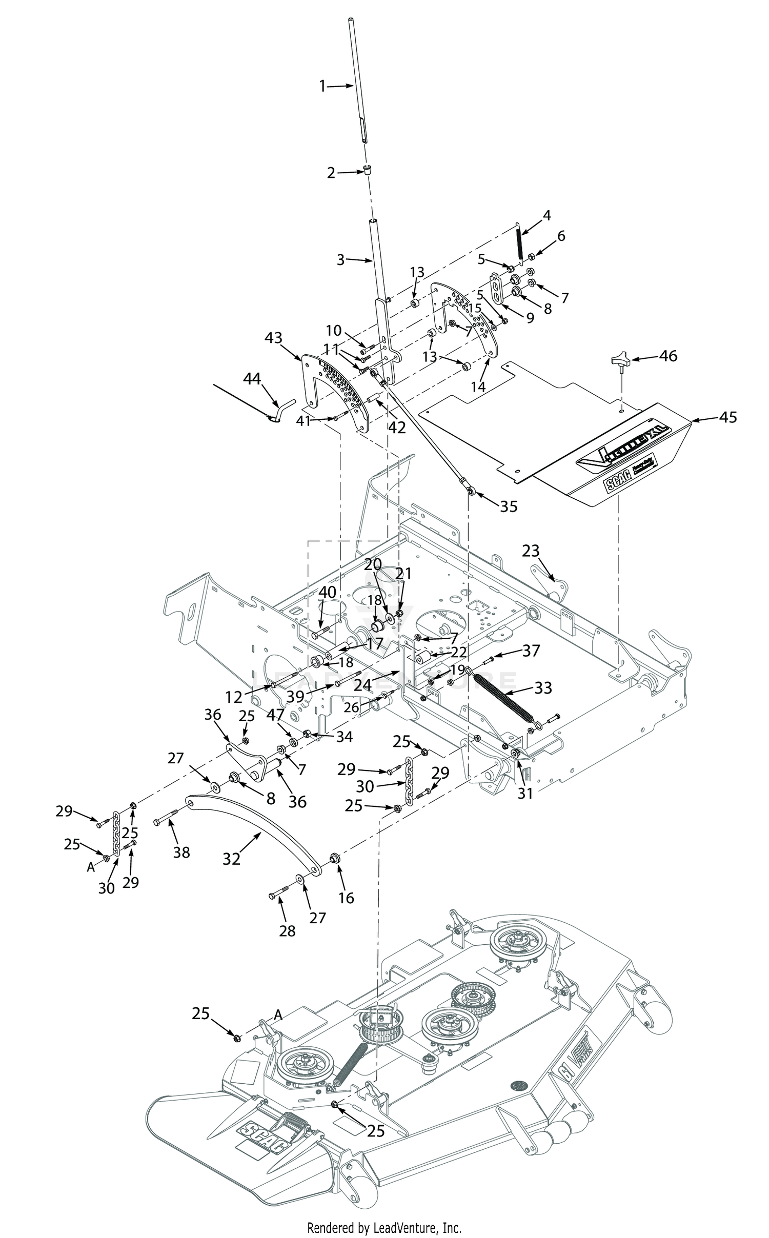 SVRXL CUTTER DECK CONTROLS