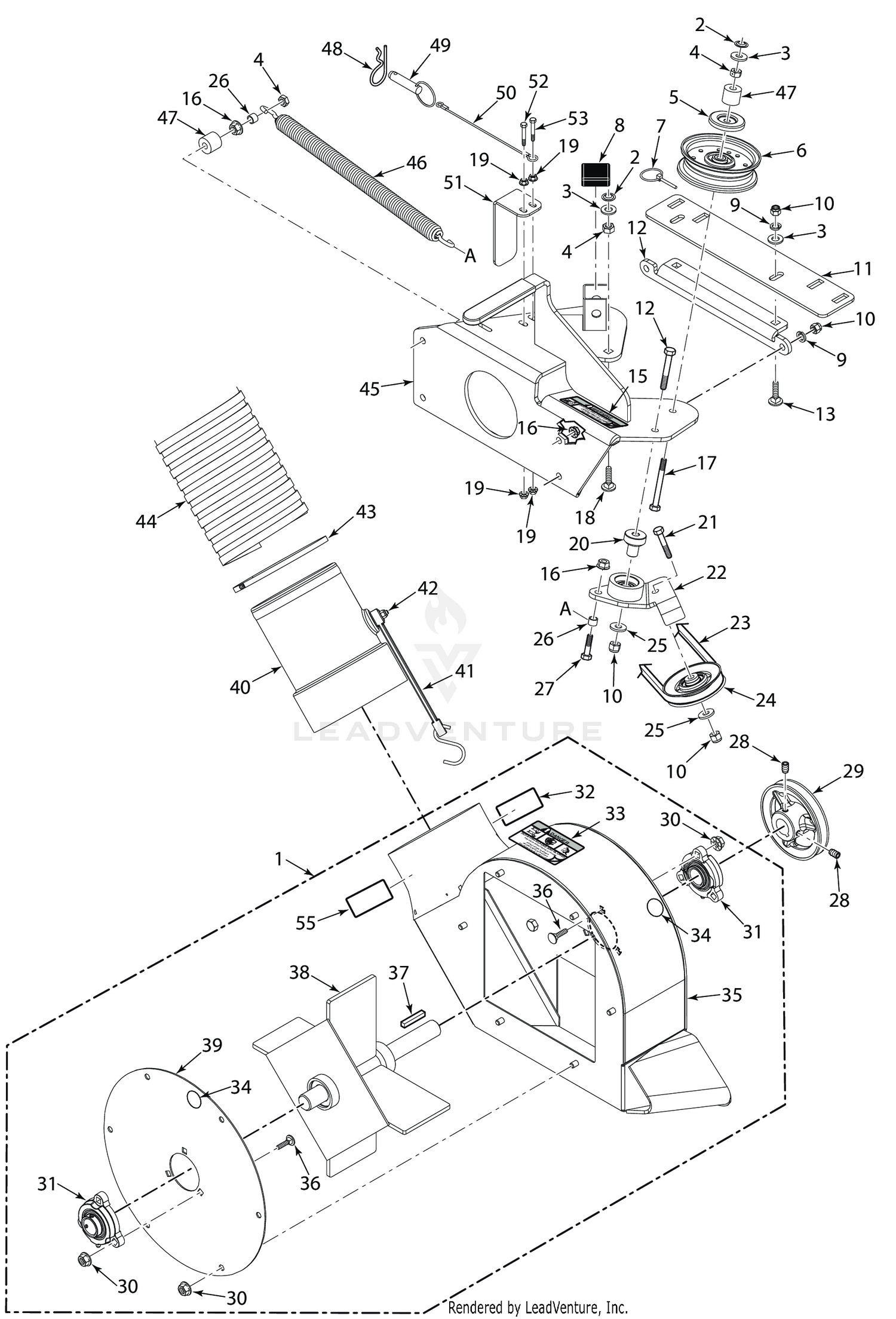 SPZ 52"/61" BLOWER HOUSING ASSEMBLY