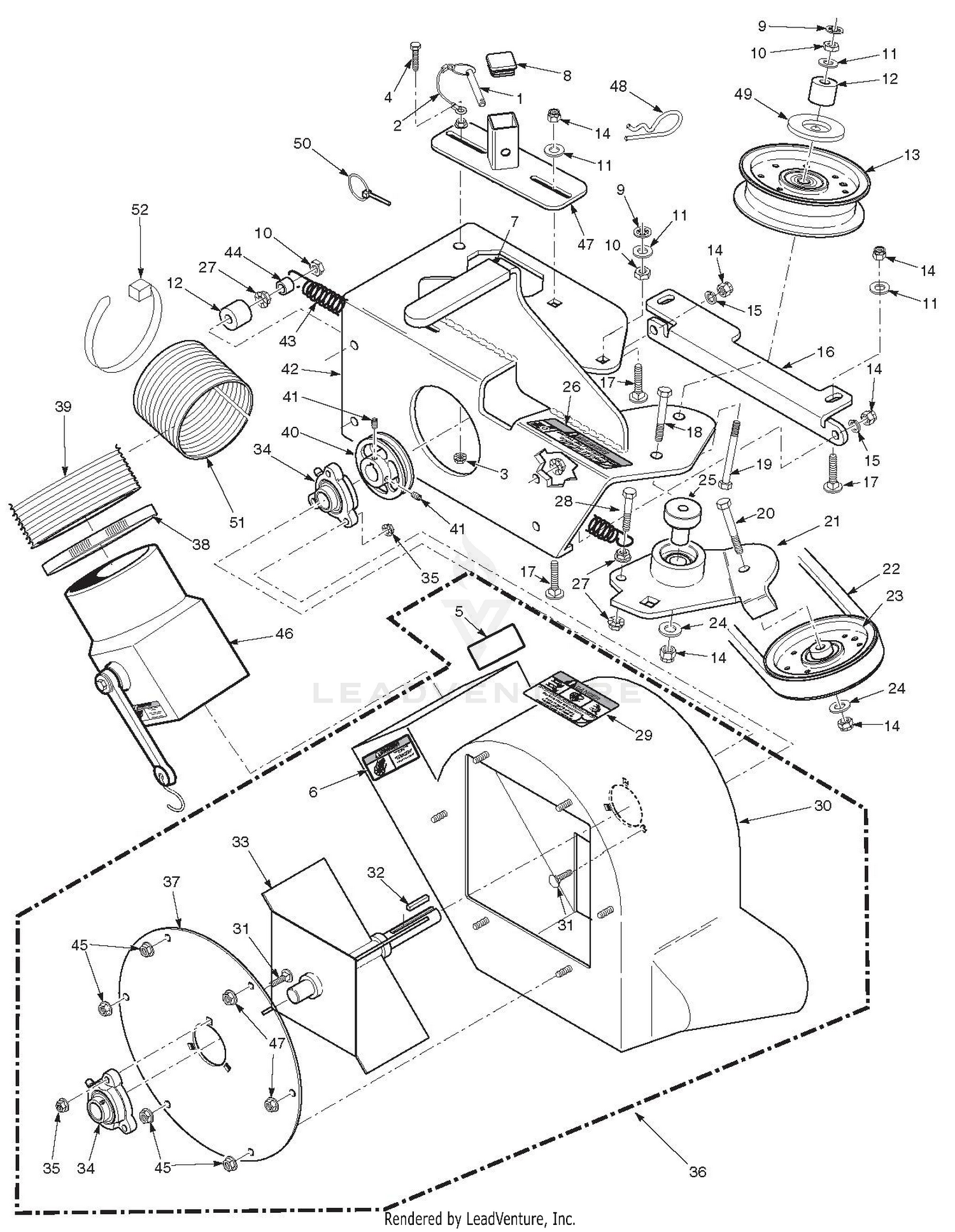 STC-61" & STCII-61" Blower Housing Assembly