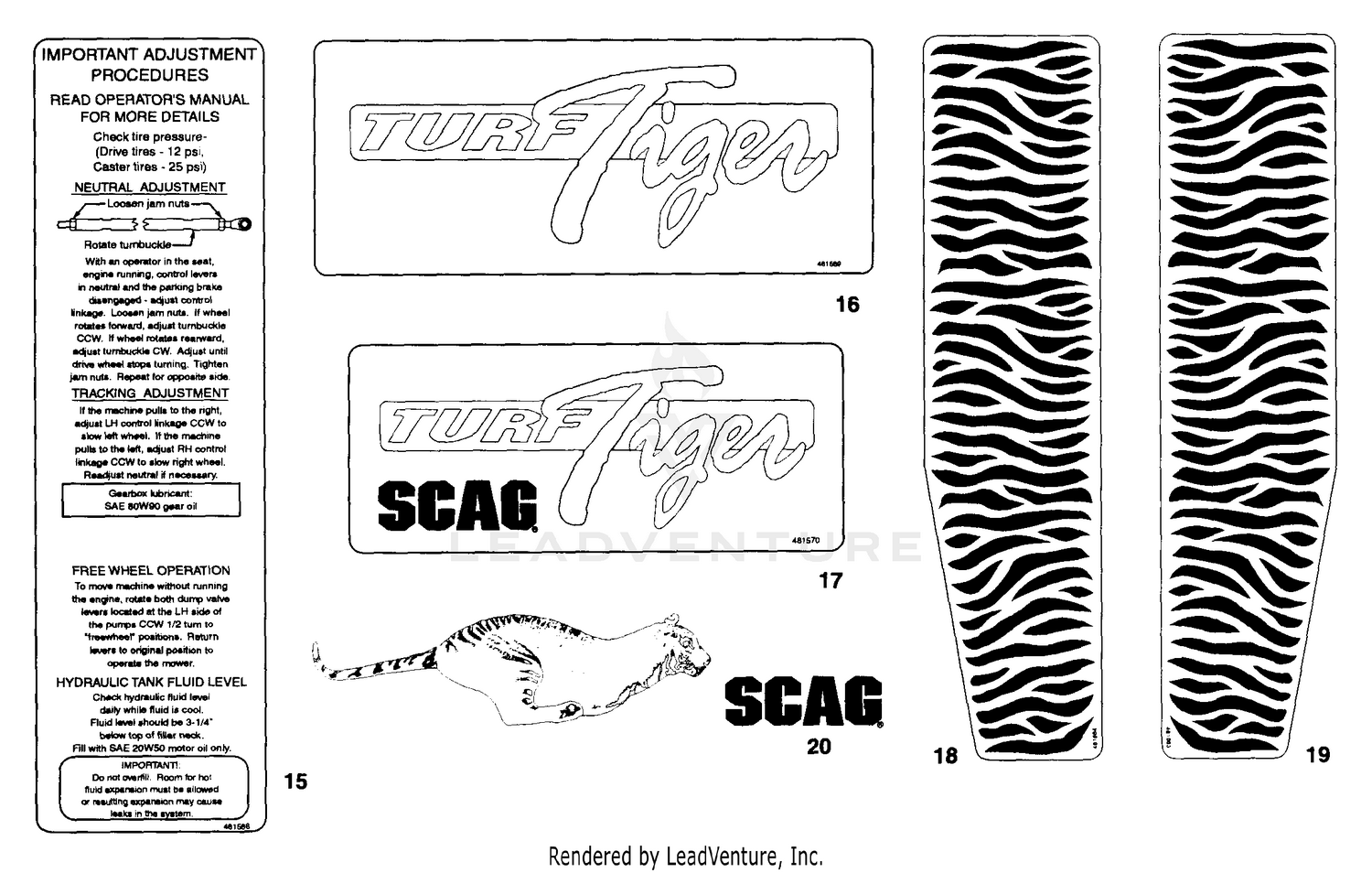 Replacement Decals And Information Plates Part 2