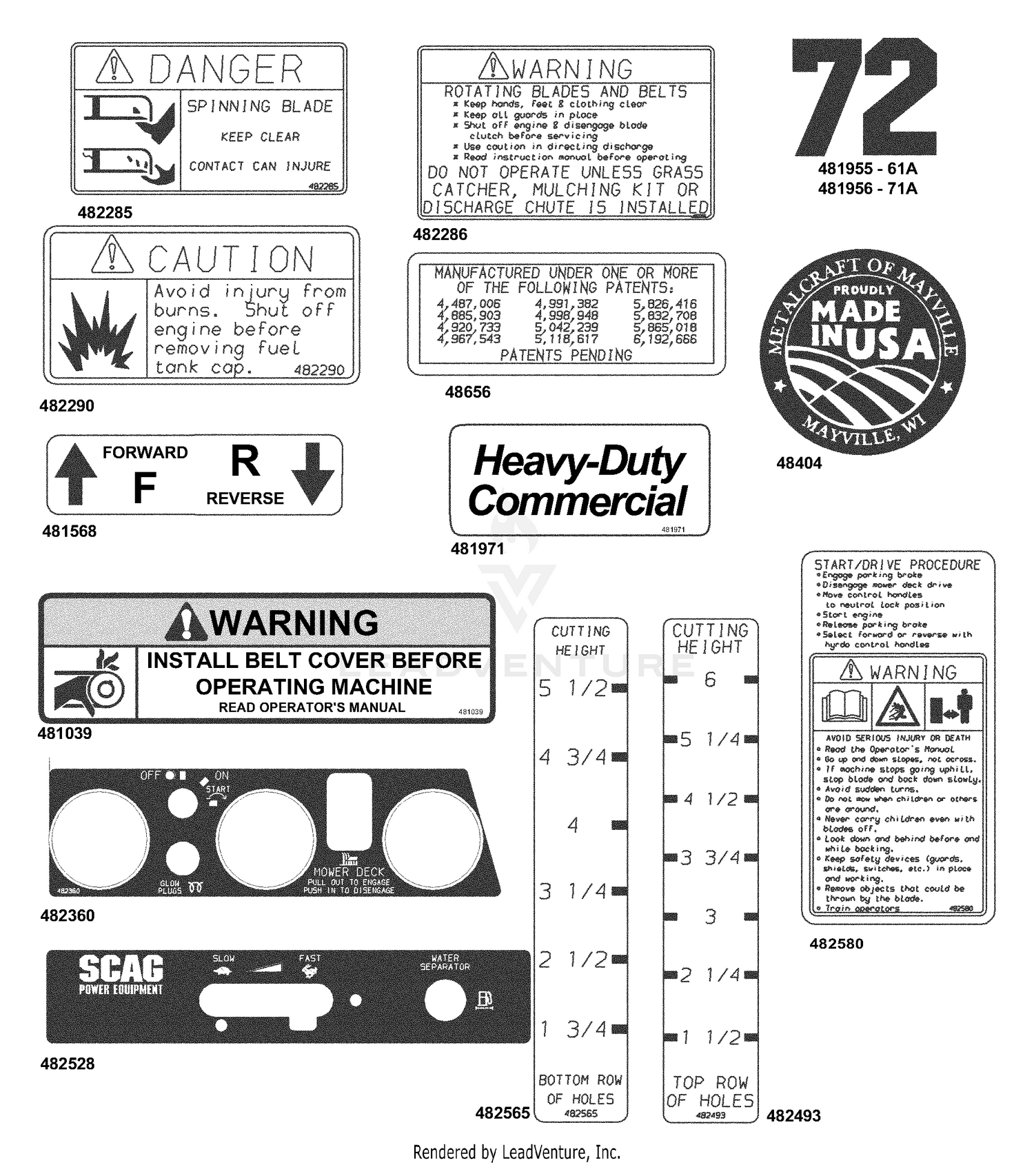 Replacement Decals And Information (1 of 2)