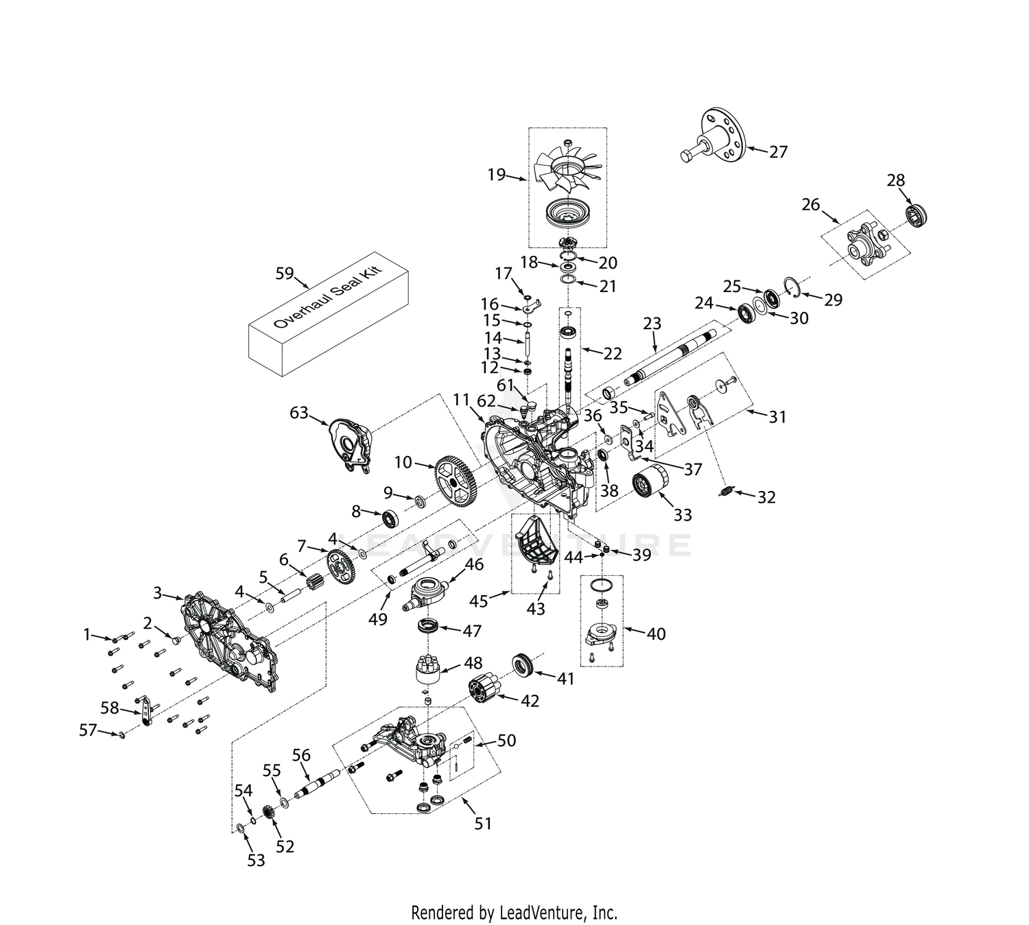 LIBERTY TRANSAXLE (ZT-2800 48/52")
