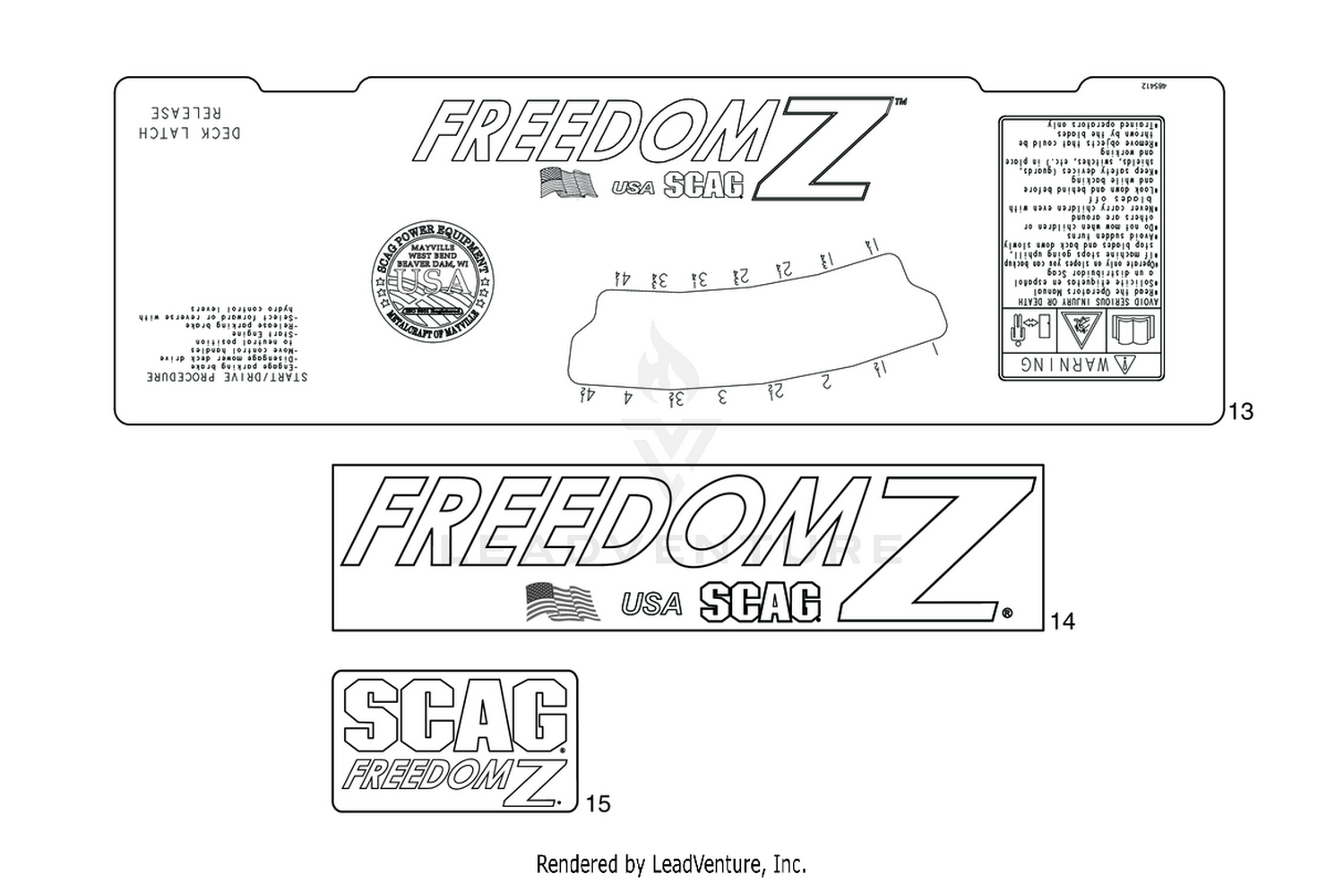 REPLACEMENT DECALS AND INFORMATION PLATES II