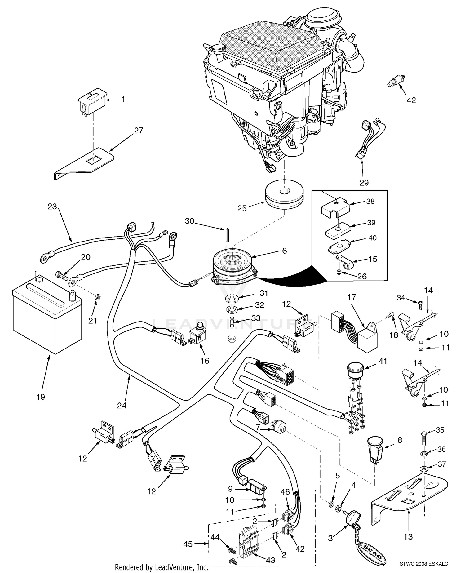 Electrical System - 26HP Kawasaki Liquid-Cooled