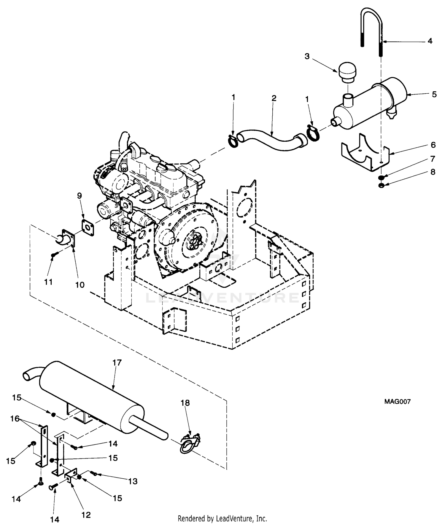 MUFFLER AND AIR CLEANER