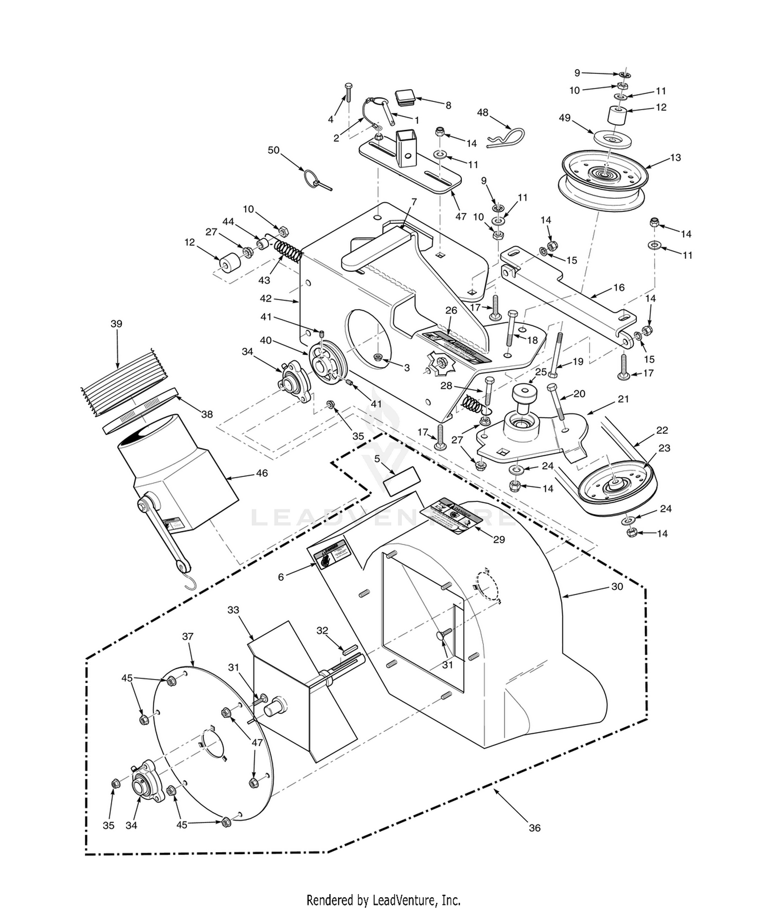 STT-61" / STTII-61" & SCZ-61" / SCZII-61" BLOWER HOUSING ASSEMBLY