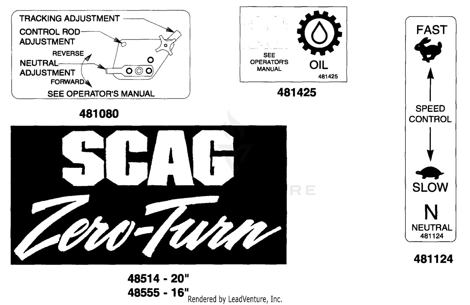 Replacement Decals & Information III