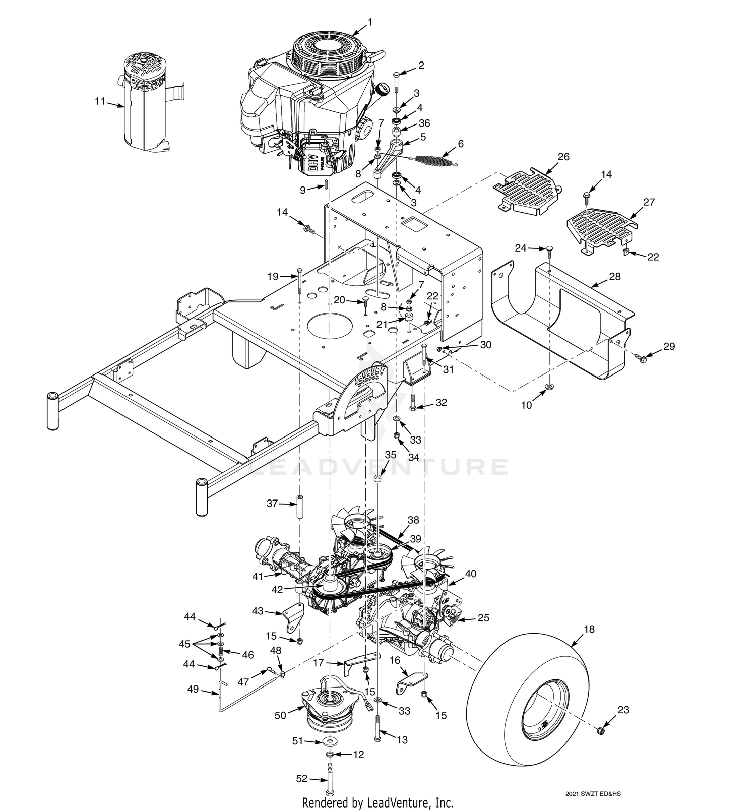 ENGINE DECK & HYDRAULIC SYSTEM