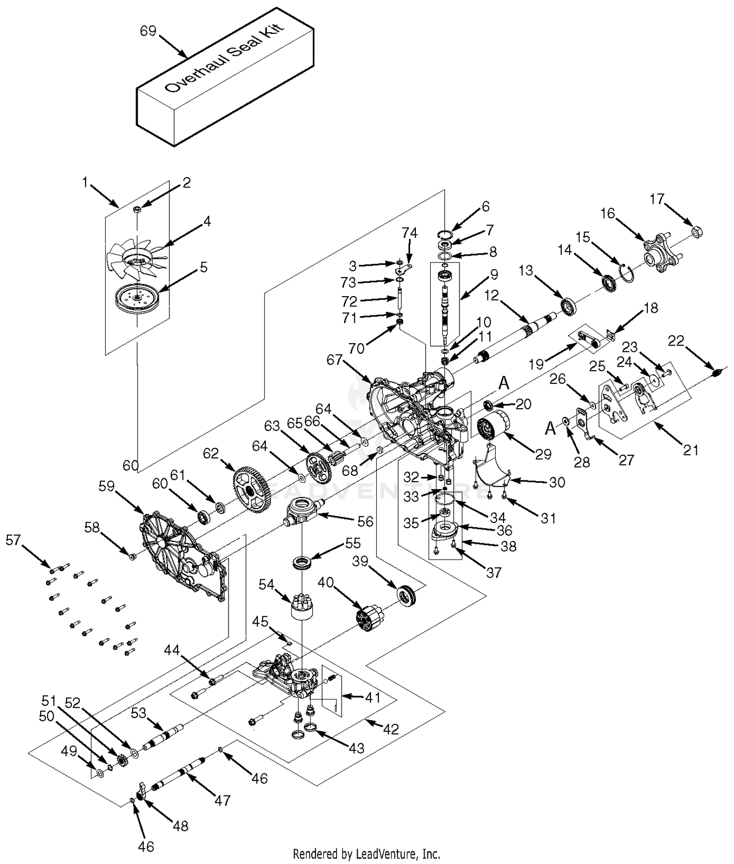ZT-3400 Hydraulic Axle Assembly - SPZ61