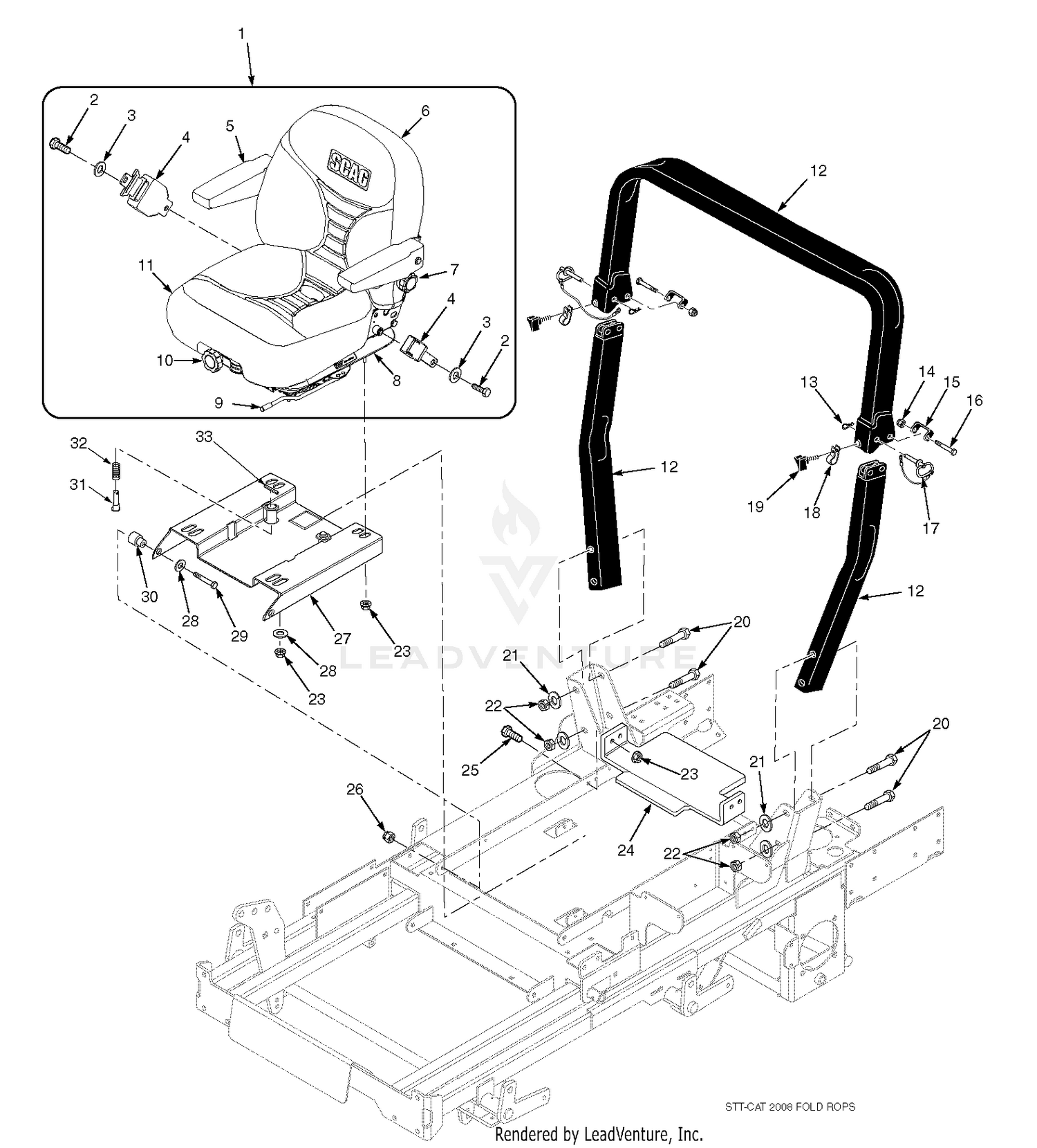 STT Roll-Over Protection System - With Suspension Seat