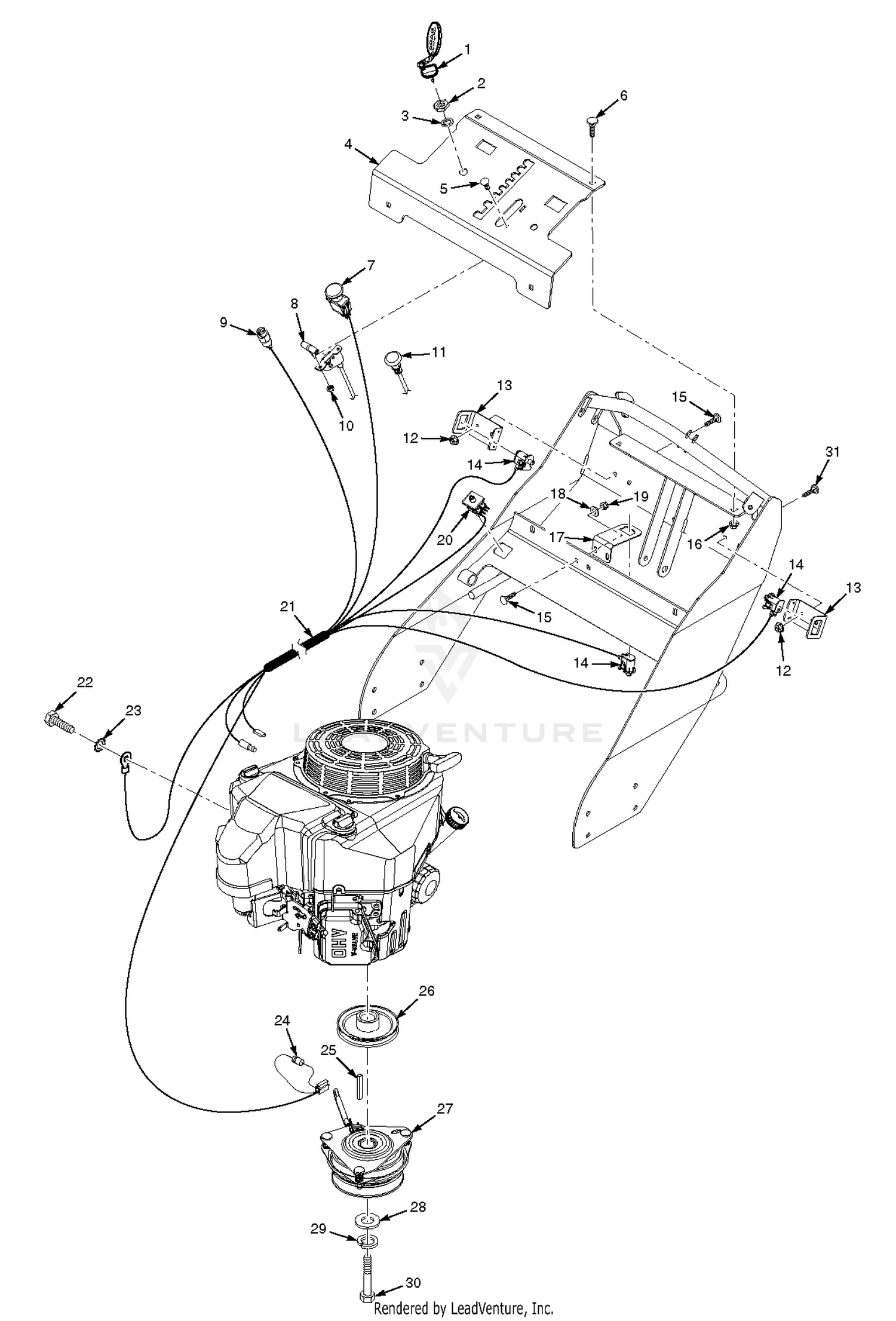 Electrical System and Throttle Control - Manual Start