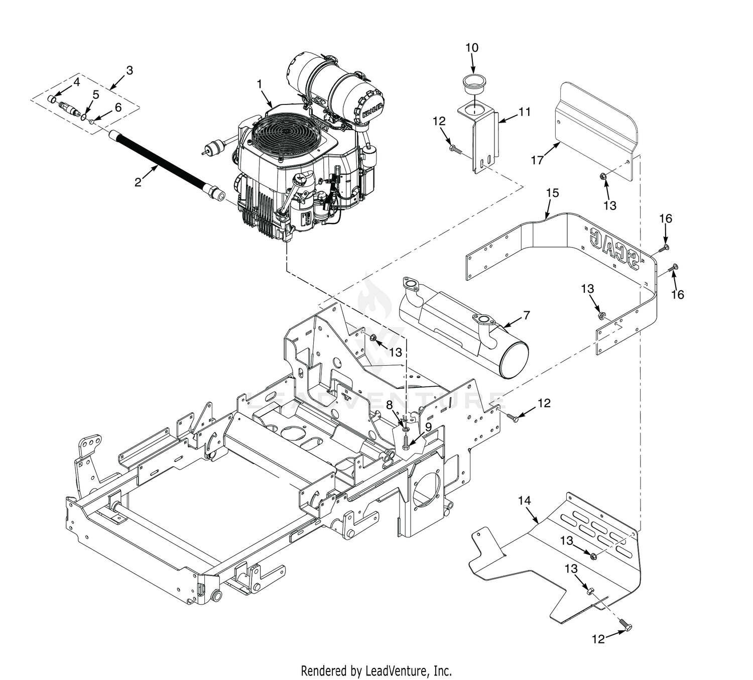 ENGINE & ATTACHING PARTS