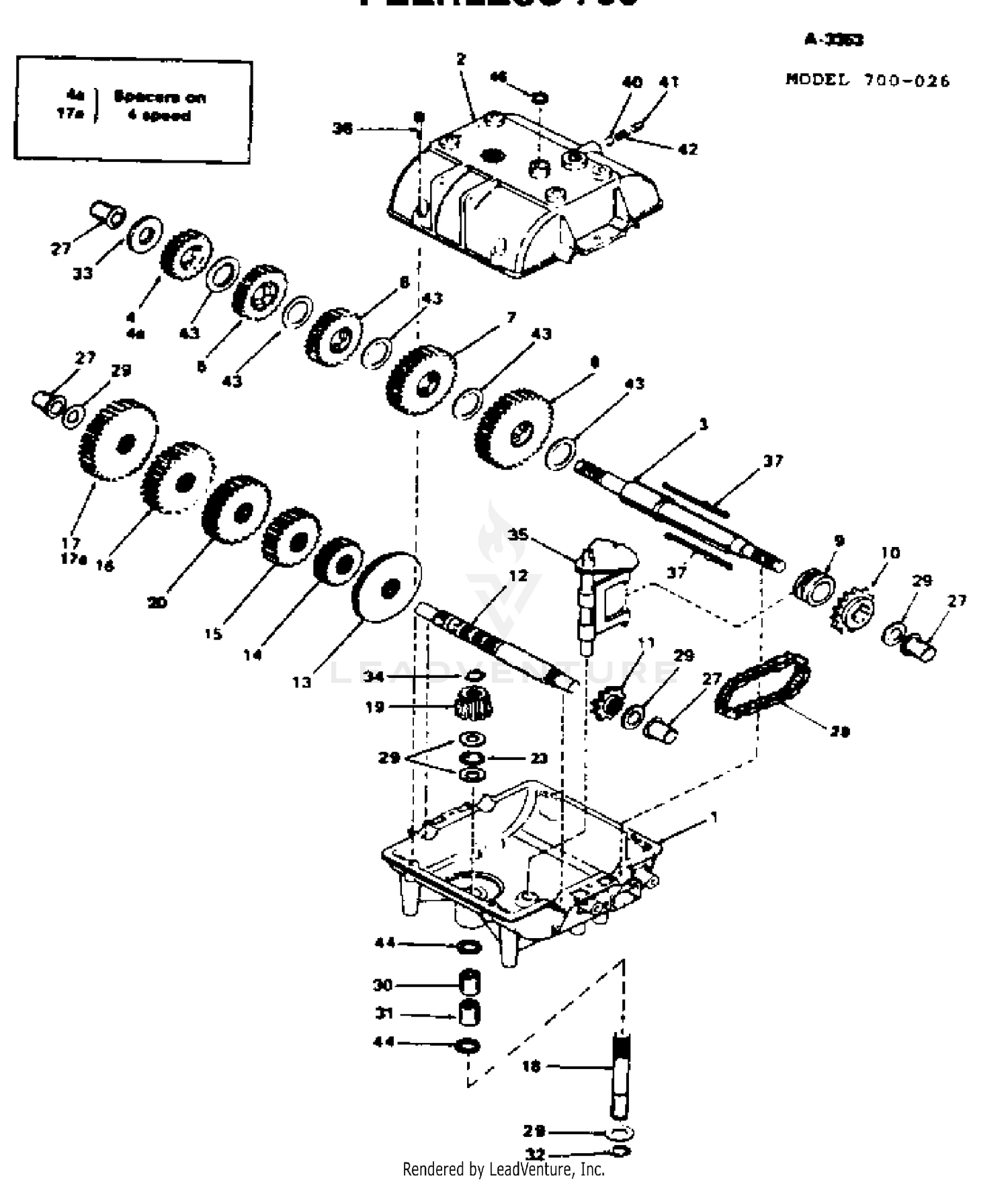 PEERLESS TRANSMISSION MODEL 700 - 026