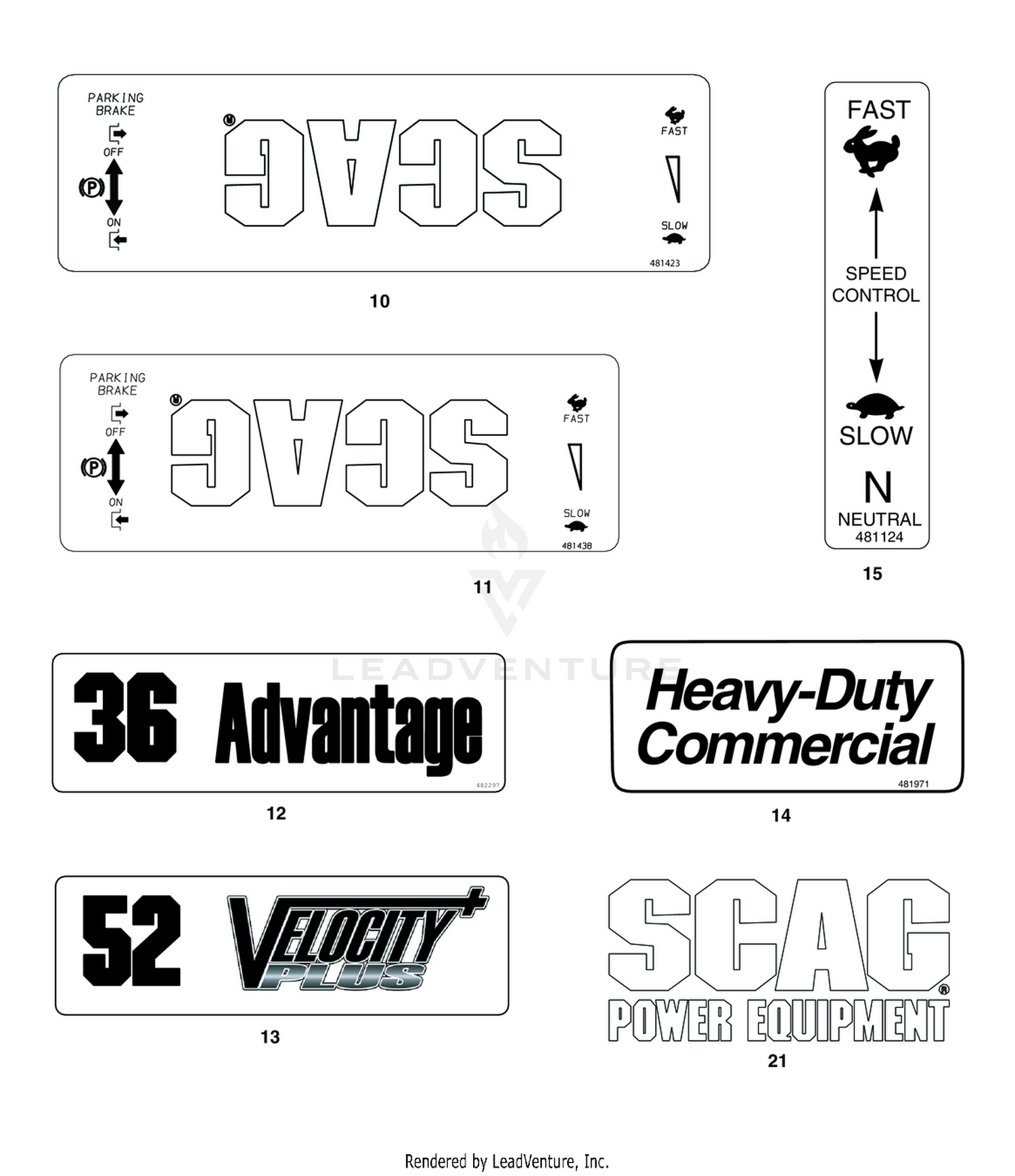 REPLACEMENT DECALS AND INFORMATION PLATES II
