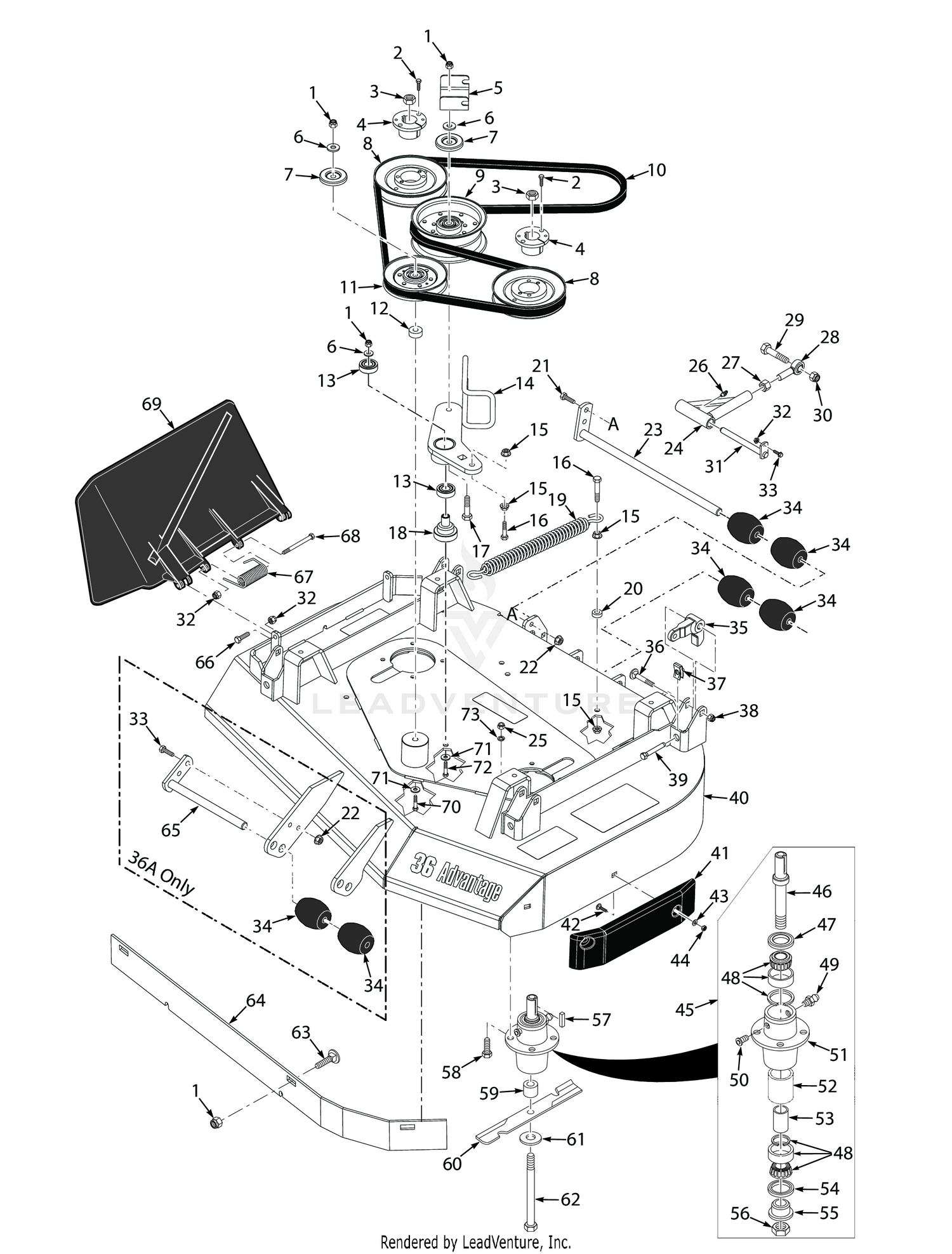 SVRII-32A / 36A CUTTER DECK