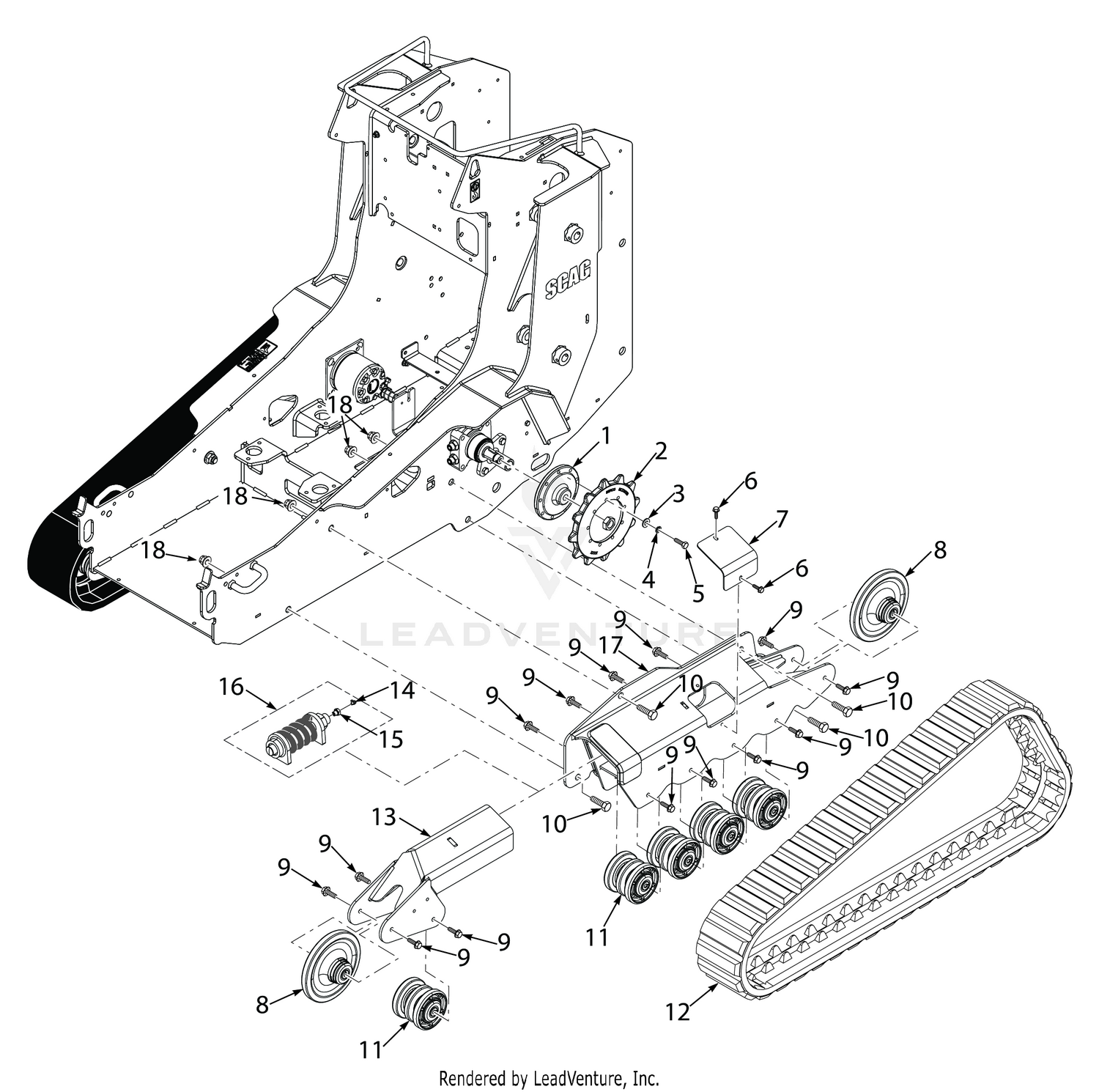 TRACK ASSEMBLY NARROW