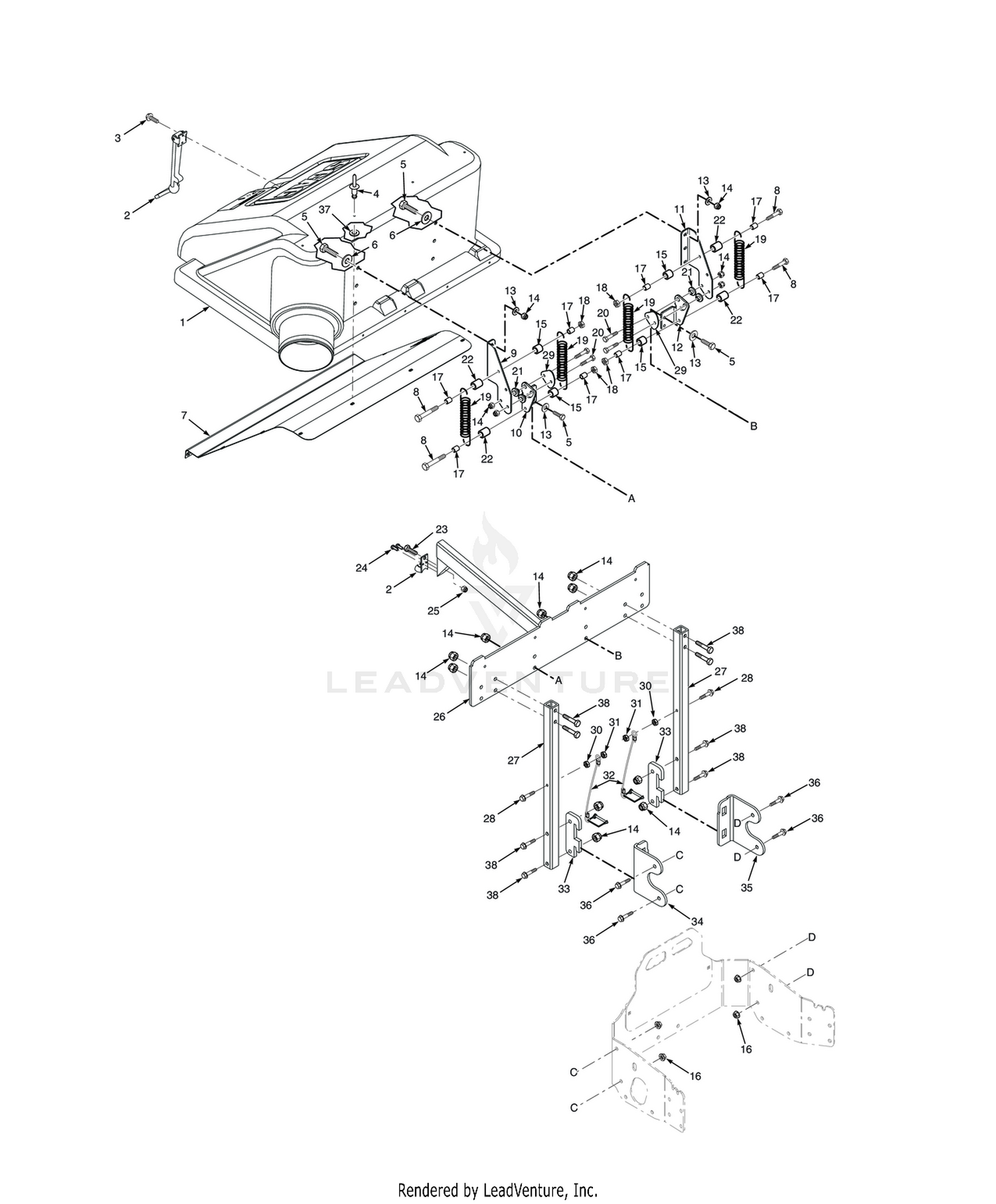 GC-2B HOOD AND DISCHARGE ASSEMBLY