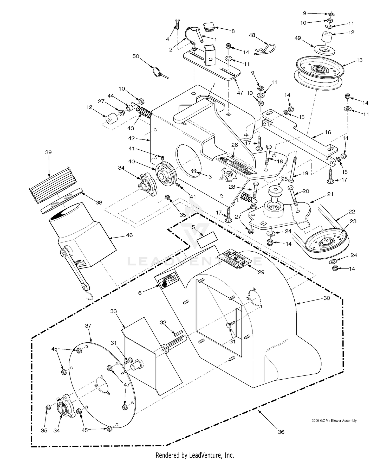 GC-STT/SCZ-61V Blower Housing Assembly