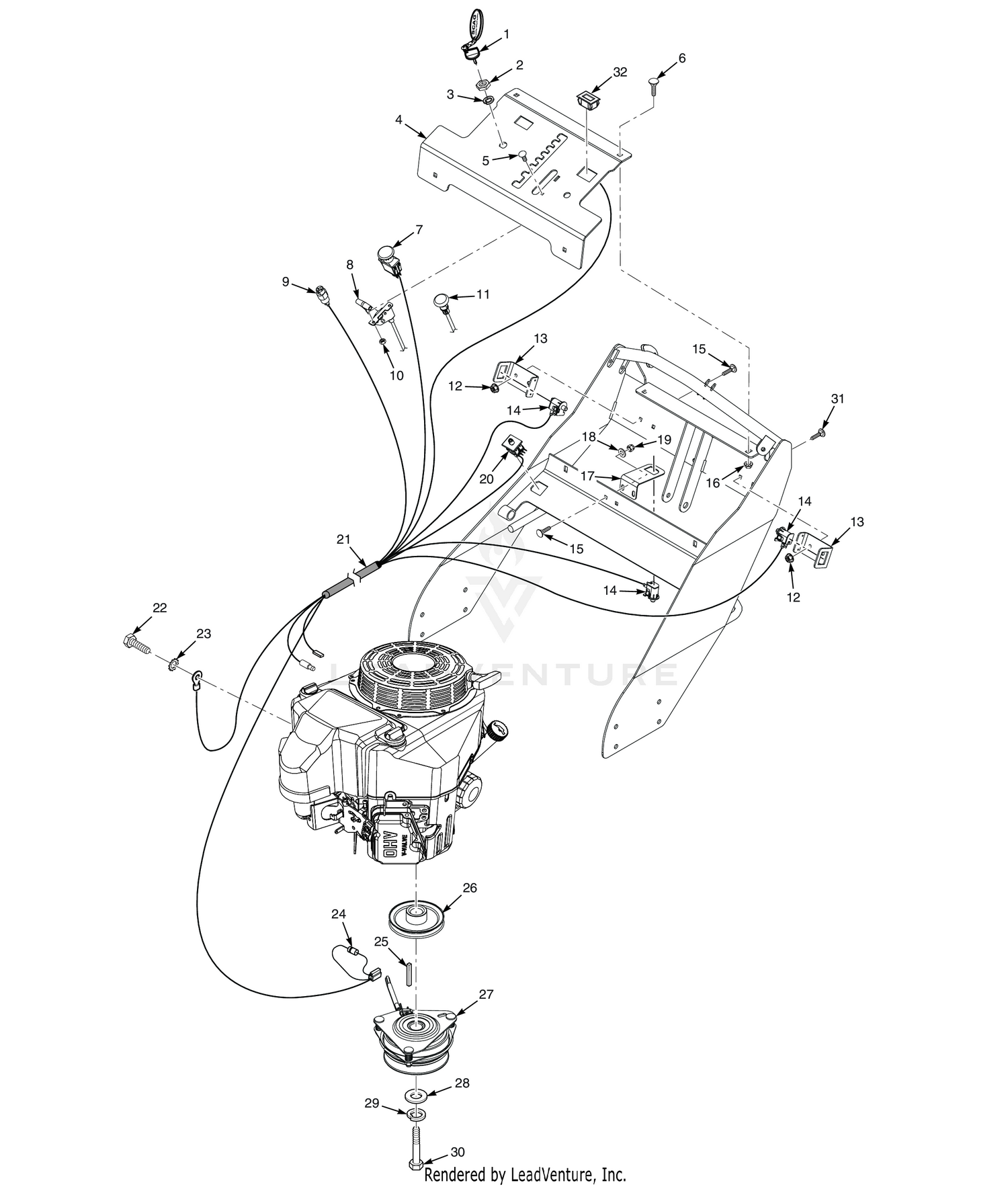 ELECTRICAL SYSTEM AND THROTTLE CONTROL - MANUAL START