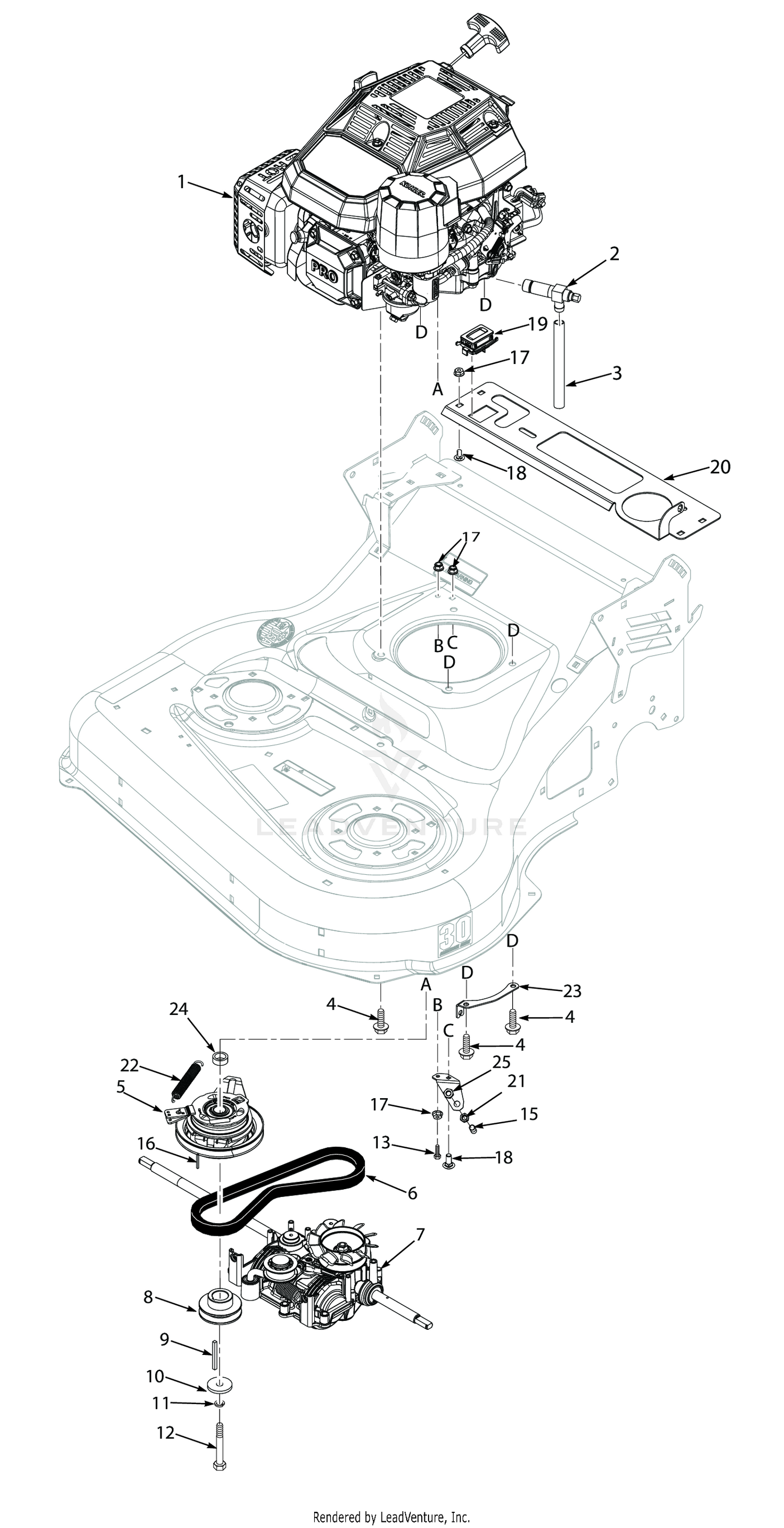 ENGINE AND ATTACHING PARTS