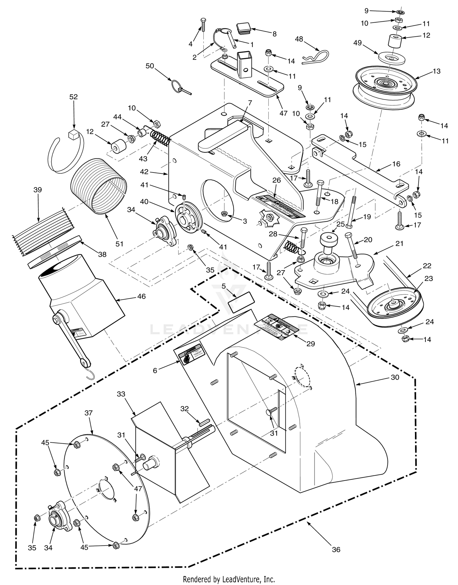 STC-61" & STCII-61" BLOWER HOUSING ASSEMBLY