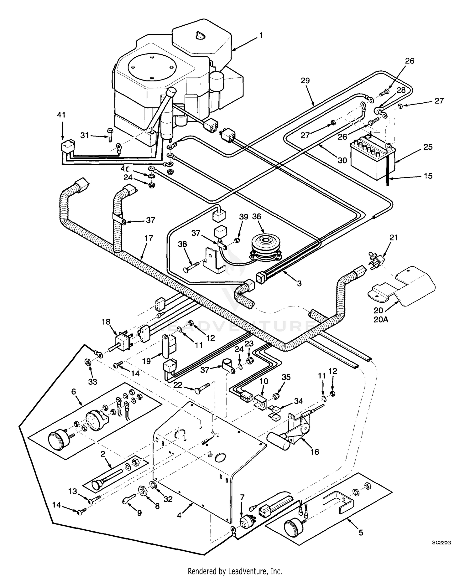 Instrument Panel And Electrical Components For 48" Model
