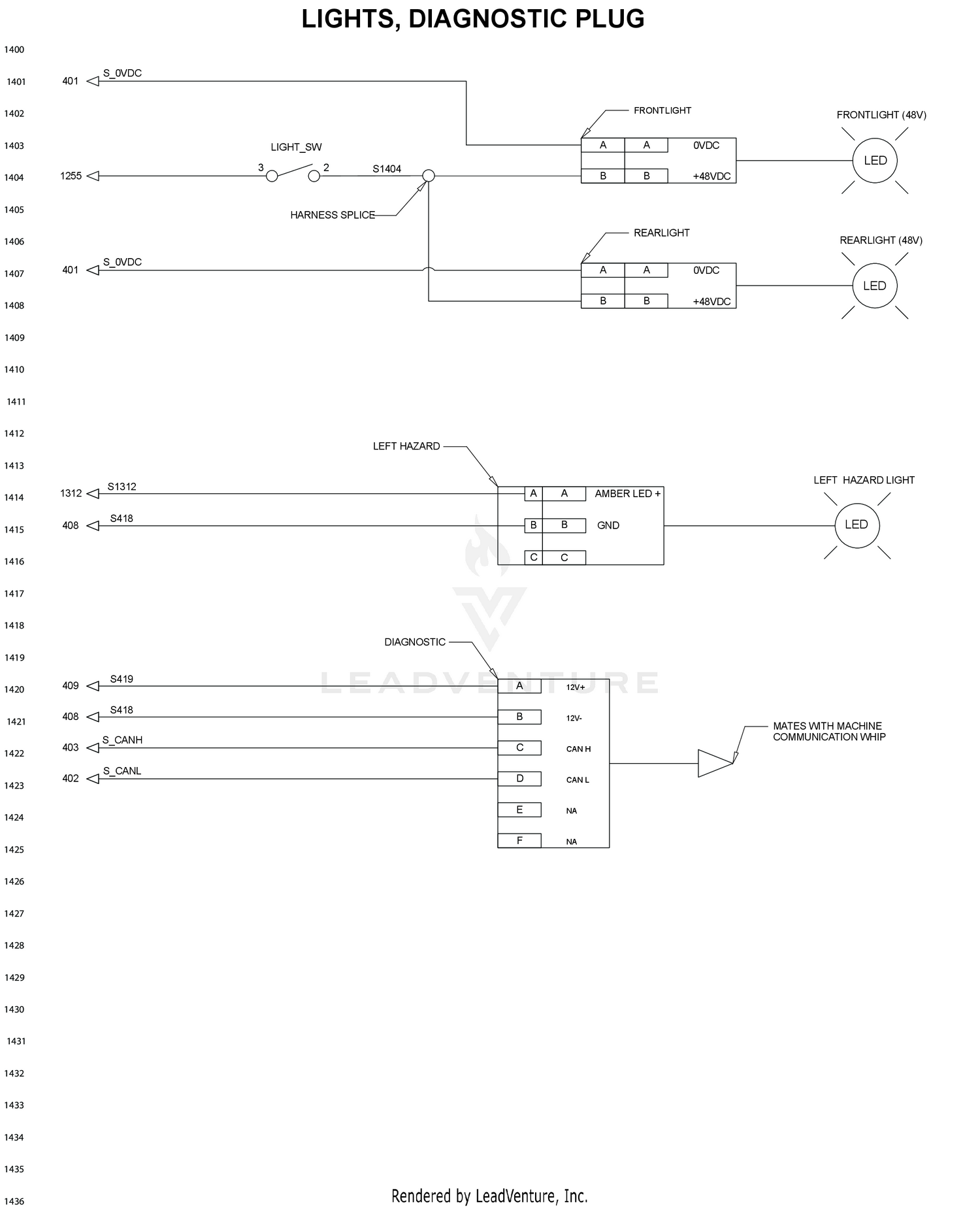 LIGHTS, DIAGNOSTIC PLUG