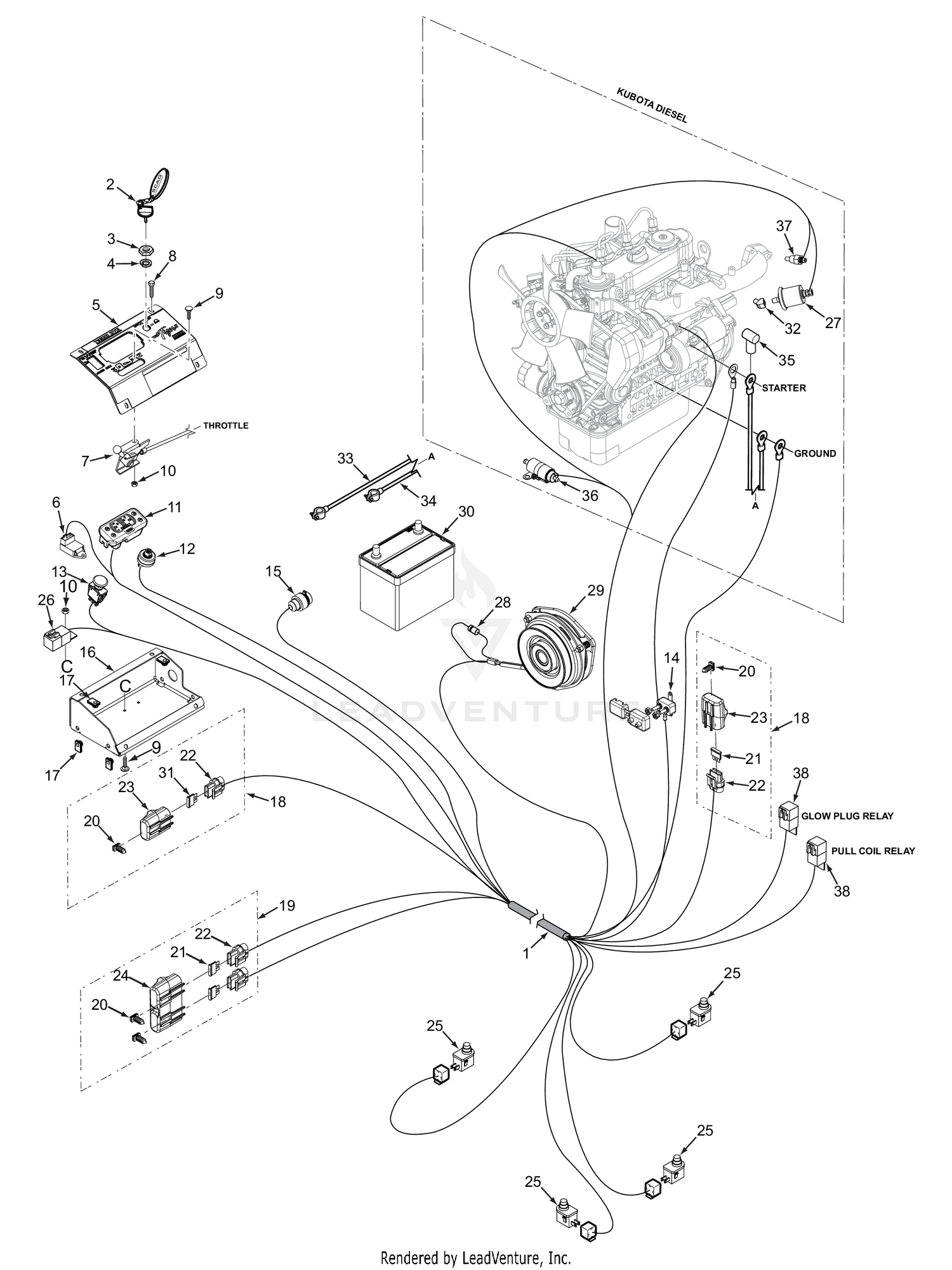 STTII ELECTRICAL SYSTEM - KUBOTA DIESEL