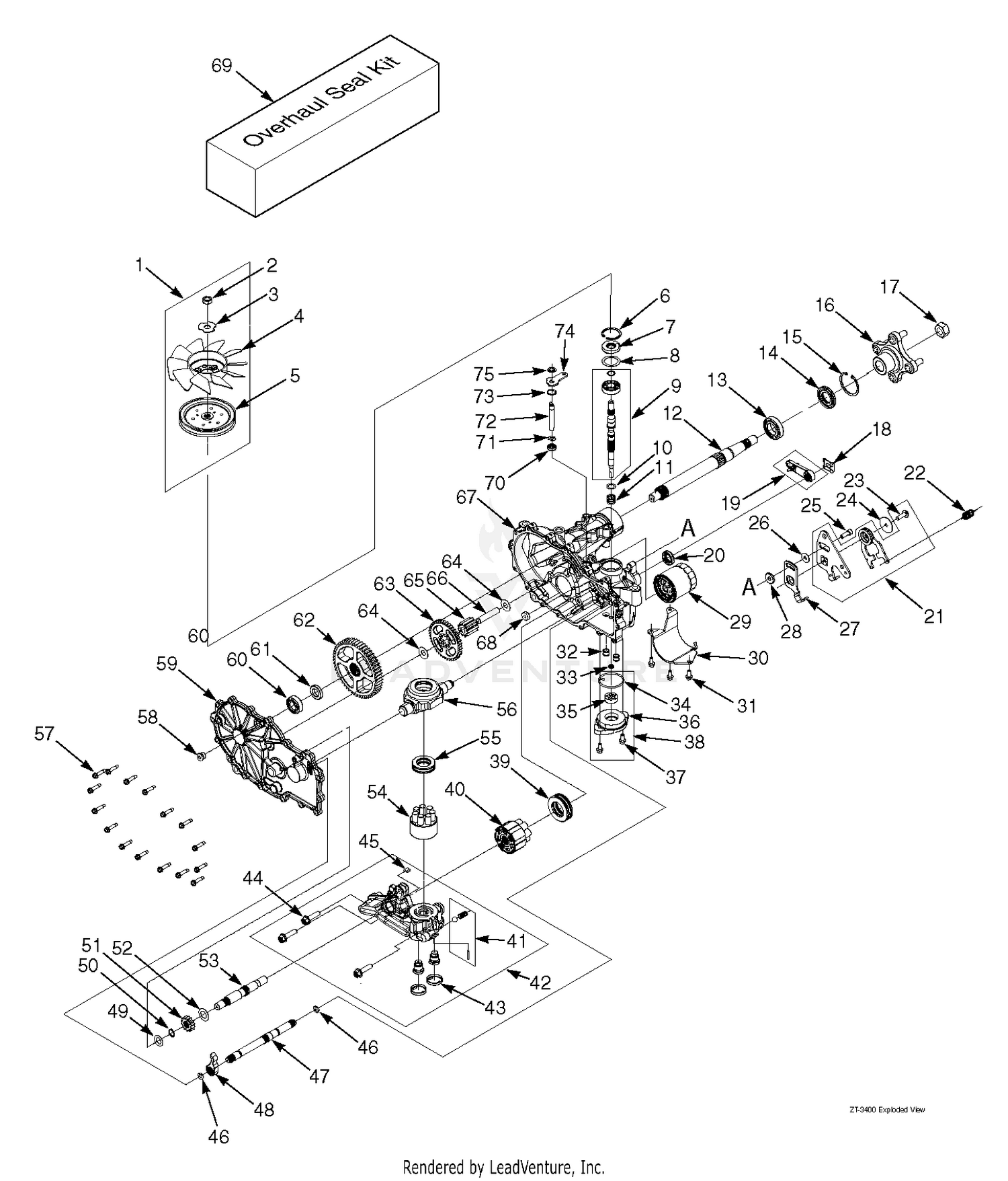 ZT-3400 Hydraulic Axle Assembly - SFZ61