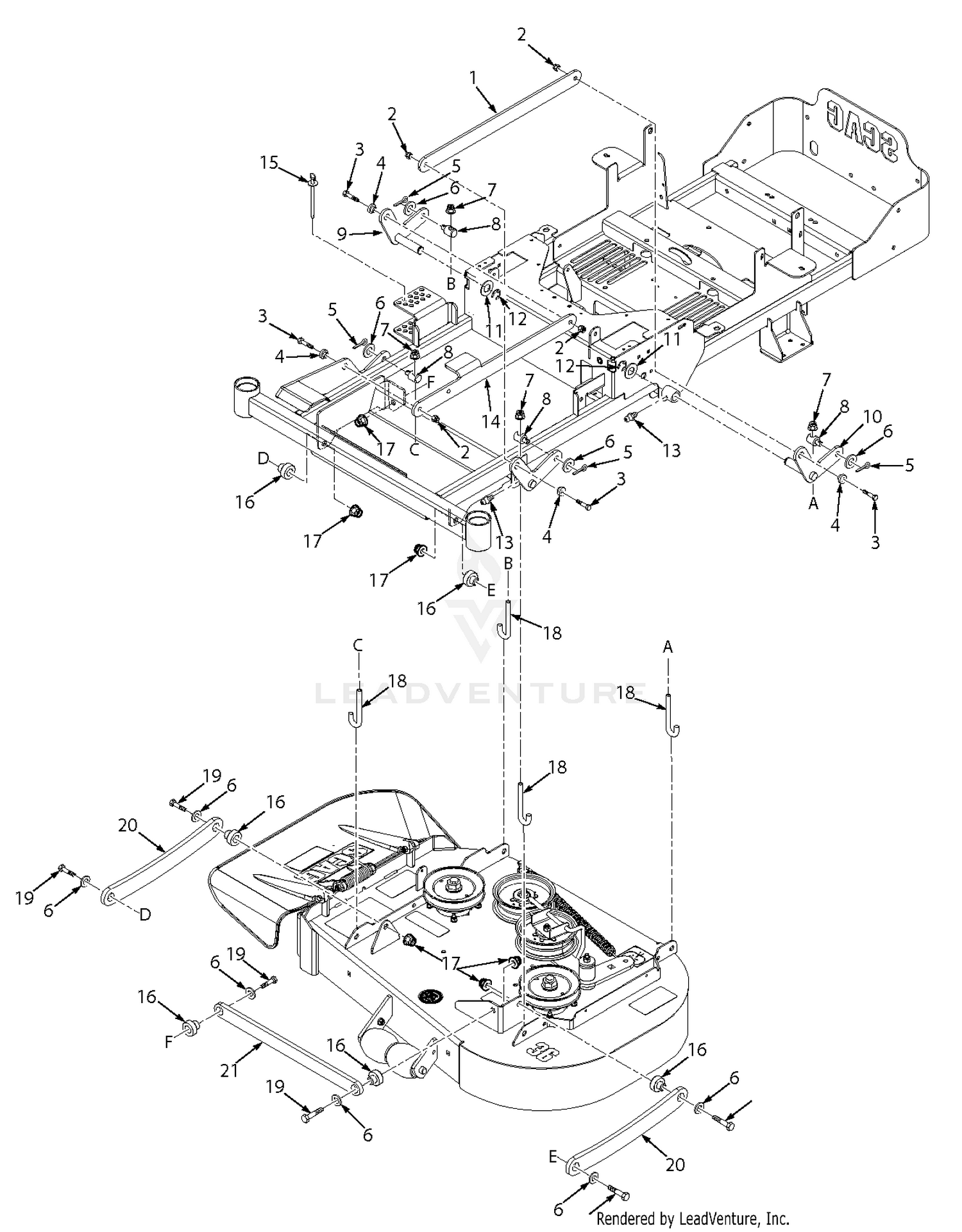 36 Cutter Deck Controls