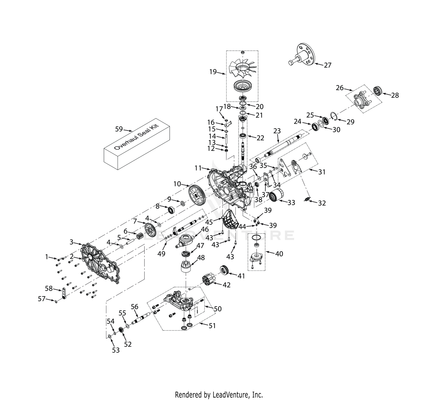 LIBERTY TRANSAXLE (ZT-2800 48/52")