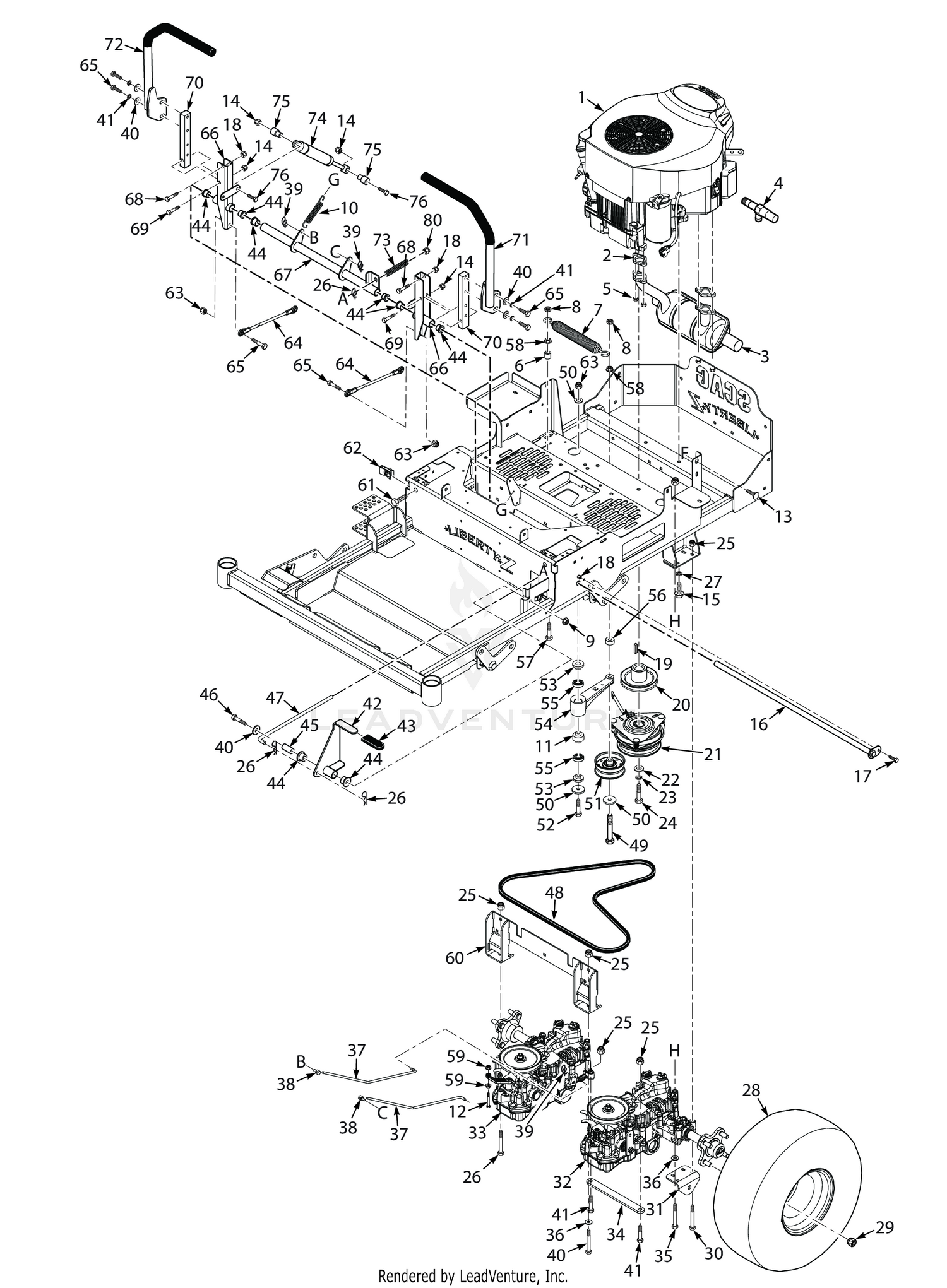 48H, 52H & 61H DRIVE SYSTEM COMPONENTS - TUFF TORQ AXLES