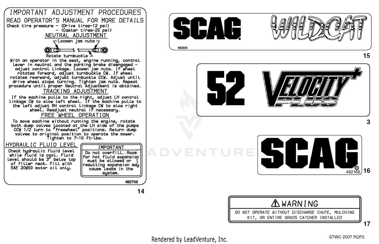 Replacement Decals And Information Plates (Part 2)