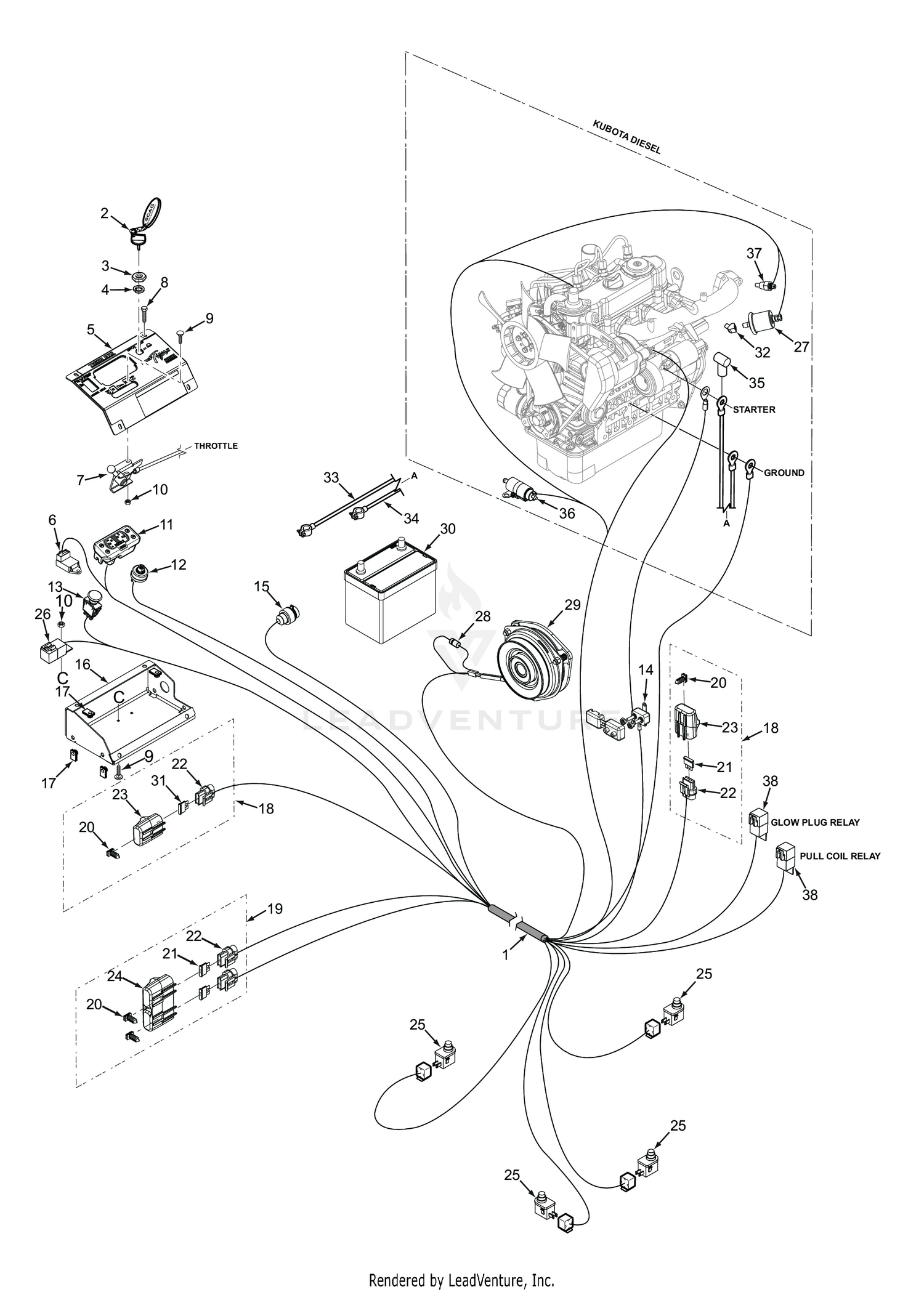 STTII ELECTRICAL SYSTEM - KUBOTA DIESEL
