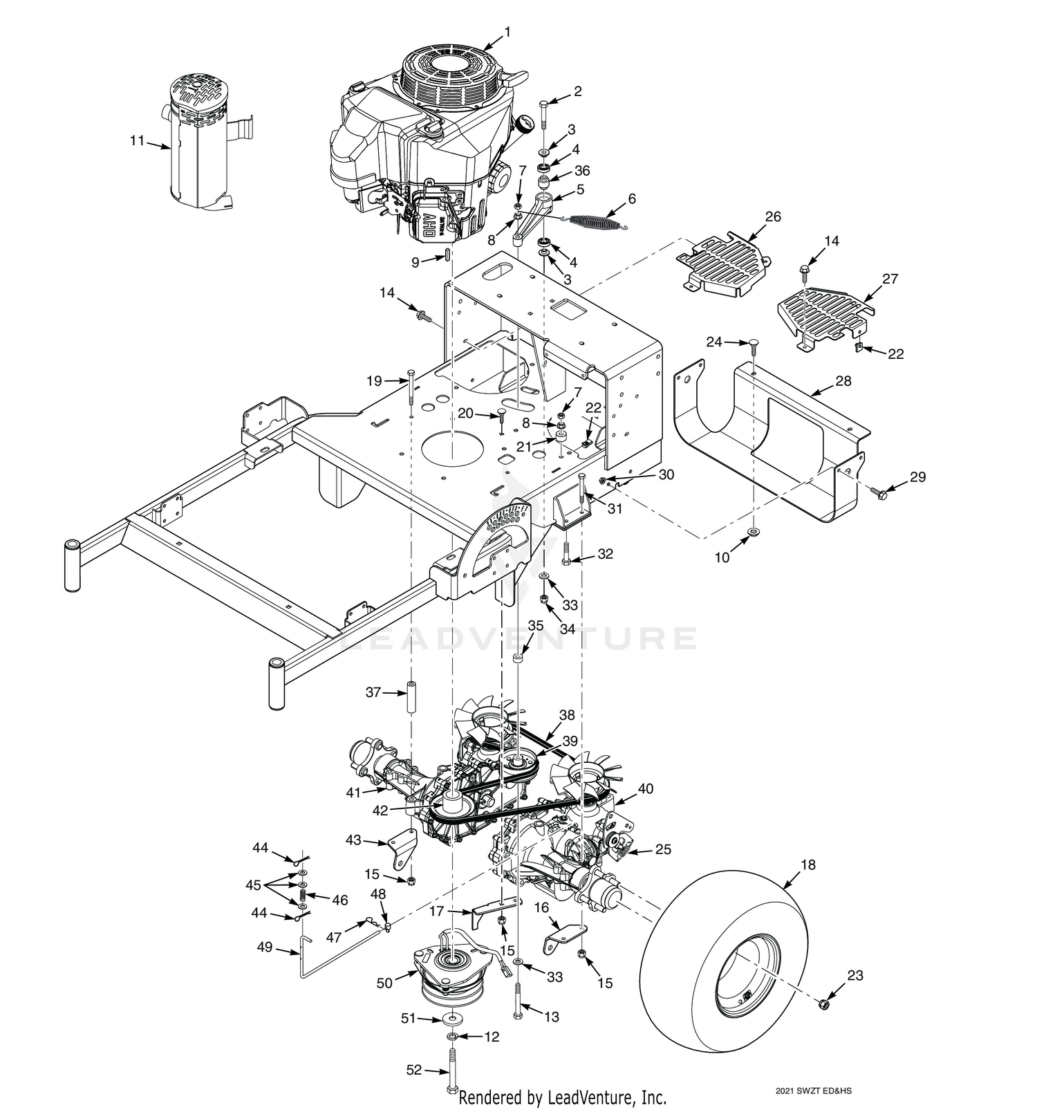 ENGINE DECK & HYDRAULIC SYSTEM