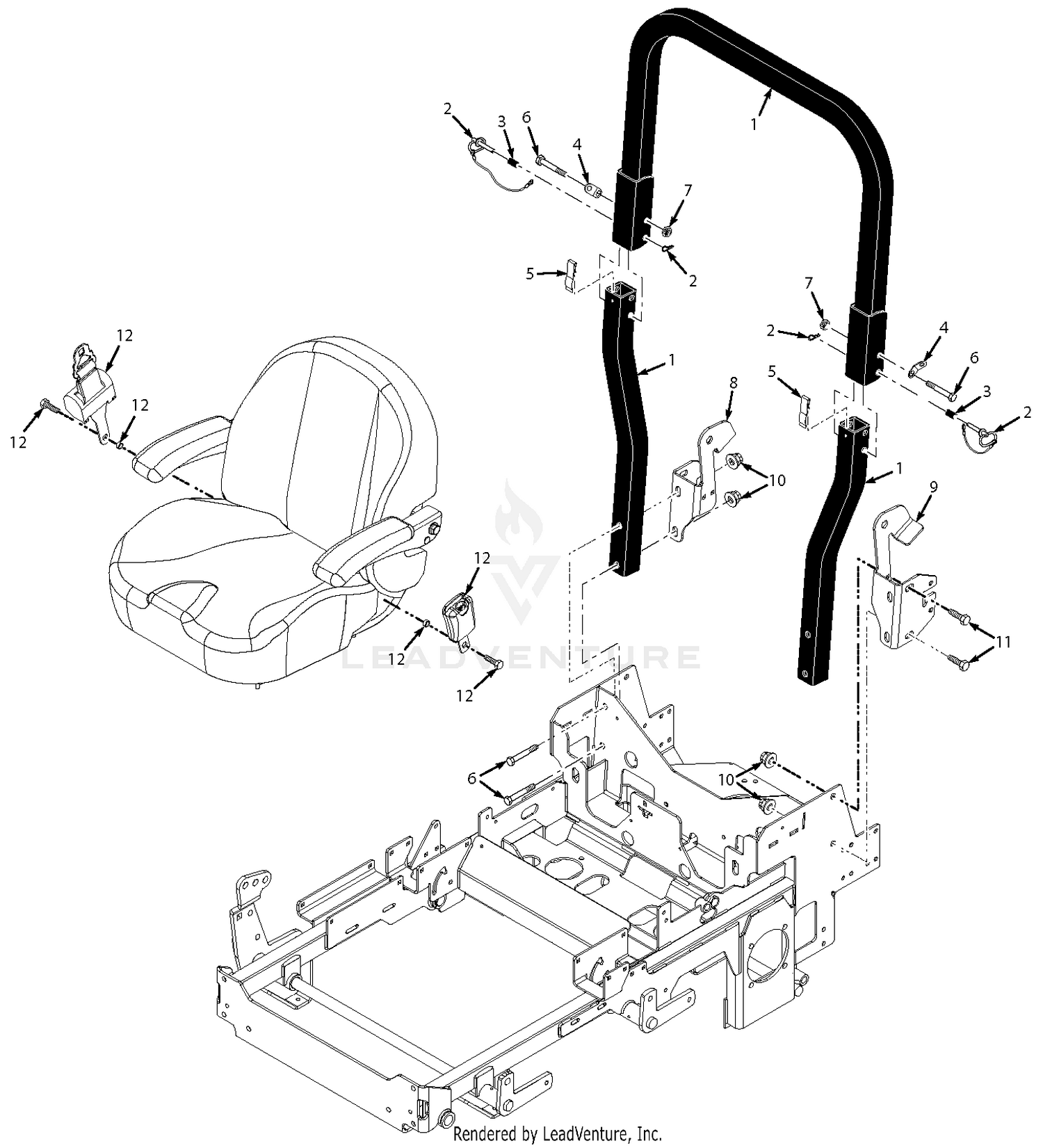 STCII Foldable Roll-over Protection System