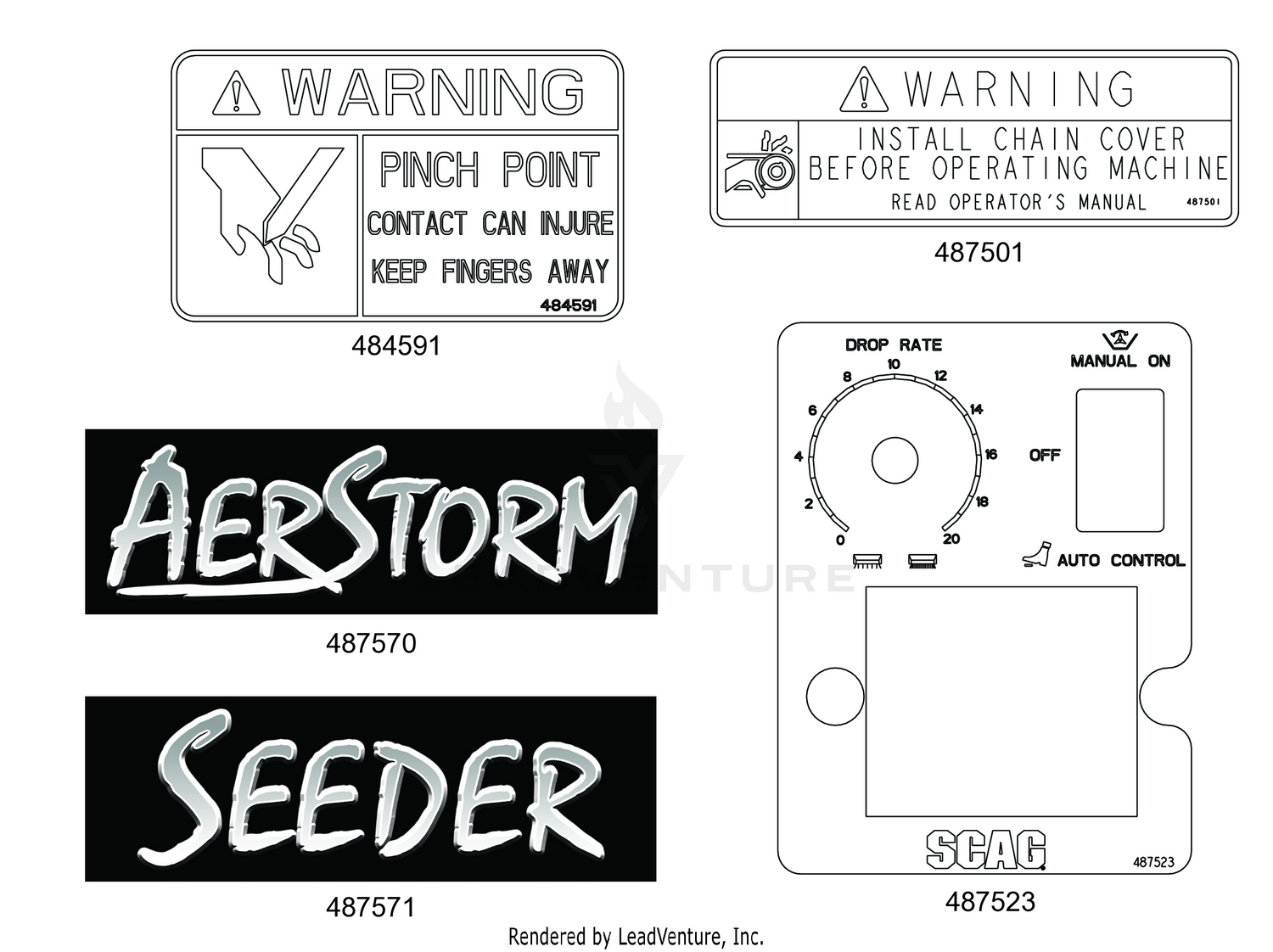 DROP SEEDER REPLACEMENT DECALS