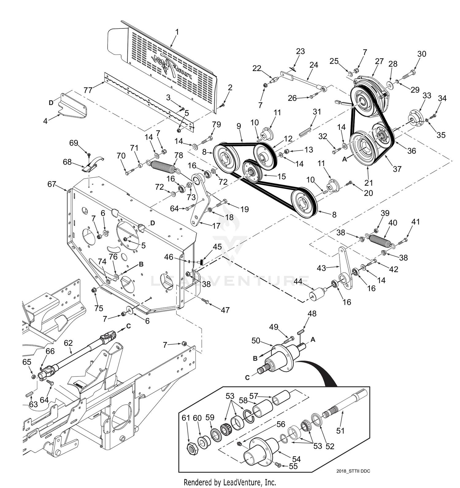 STTII DECK DRIVE COMPONENTS