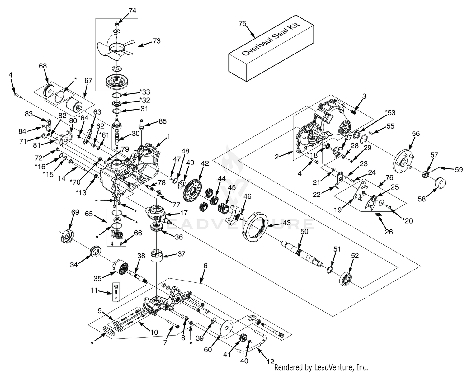 ZT-5400 TRANSAXLE ASSEMBLY