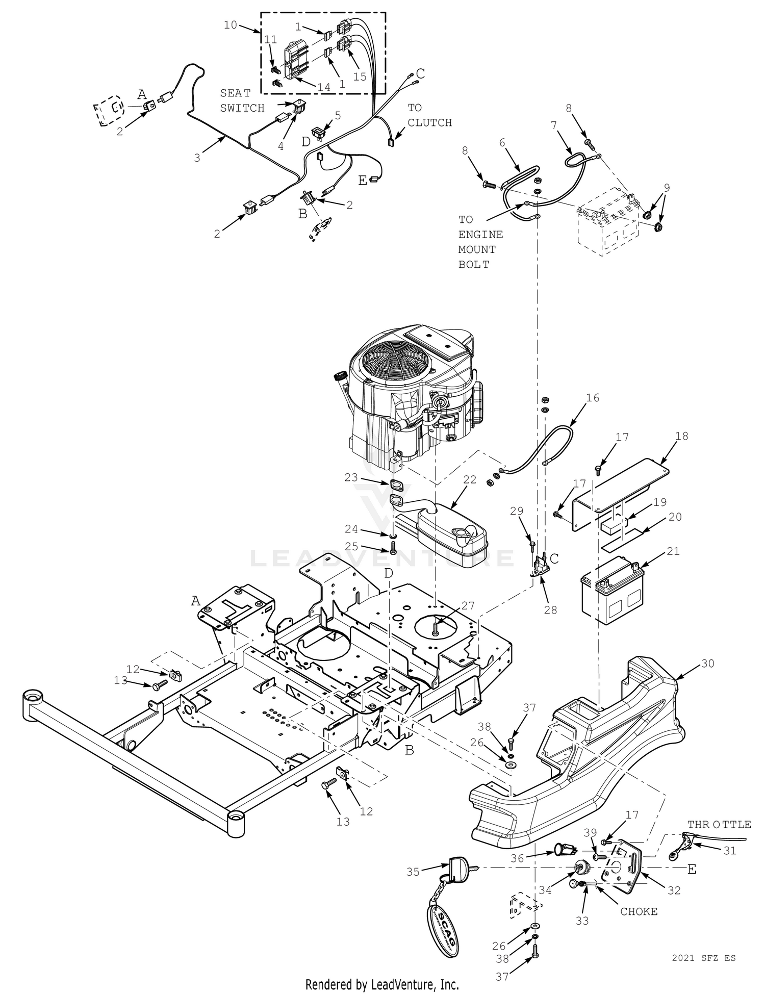 EXHAUST AND ELECTRICAL SYSTEM - SFZ48H / 52H