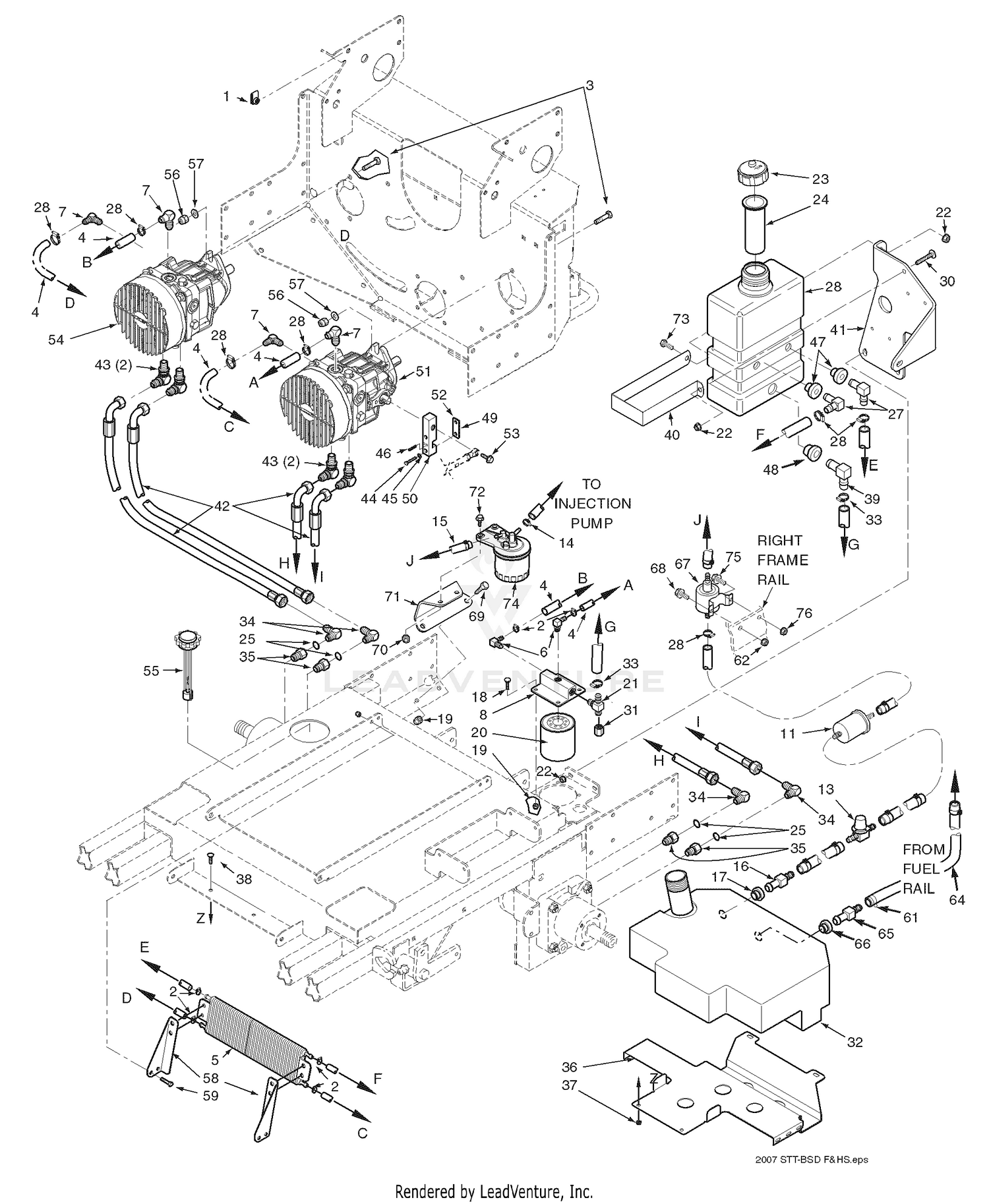 Fuel And Hydraulic System - Kubota Diesel