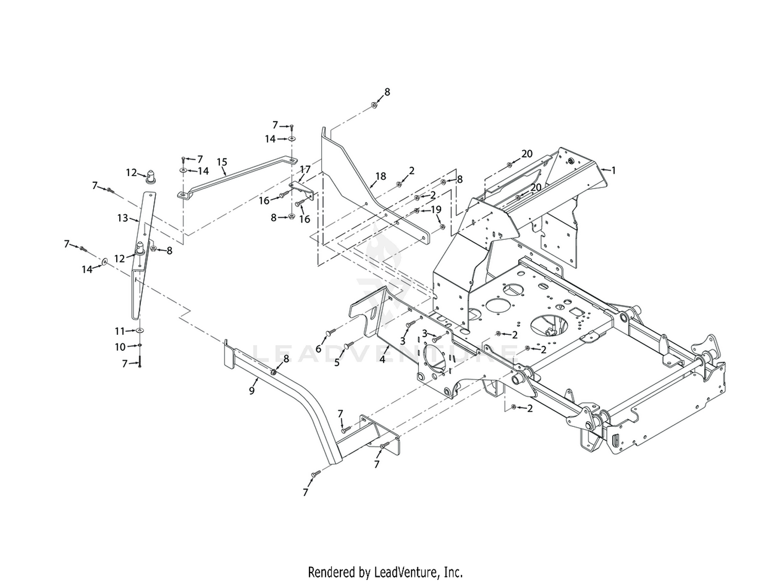 GC-VRII SUPPORT FRAME COMPONENTS