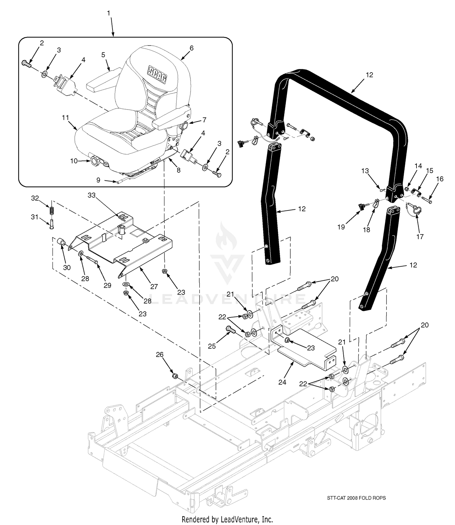 STT Roll-Over Protection System - With Suspension Seat