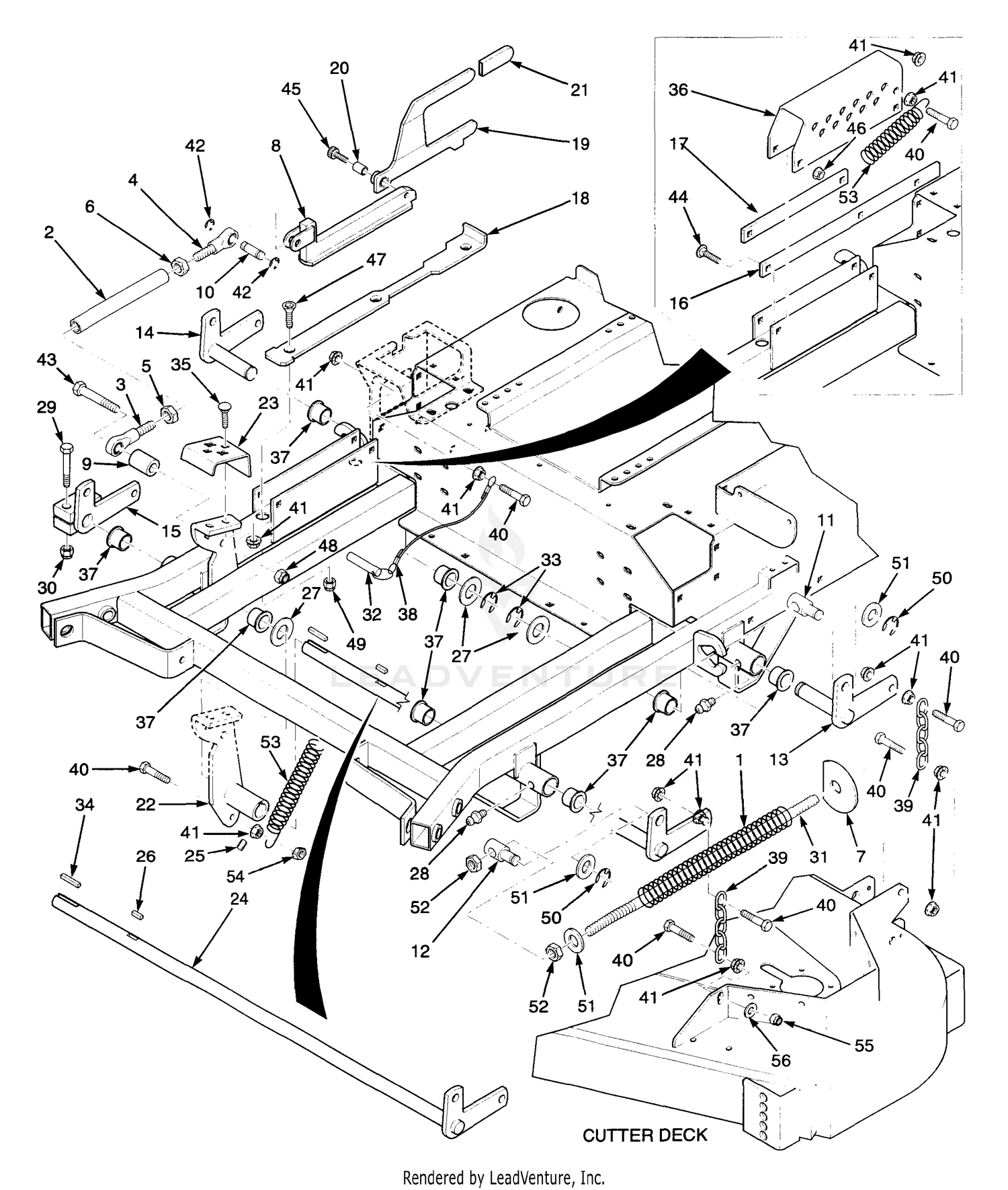 Cutter Deck Controls, 52" & 61" Decks
